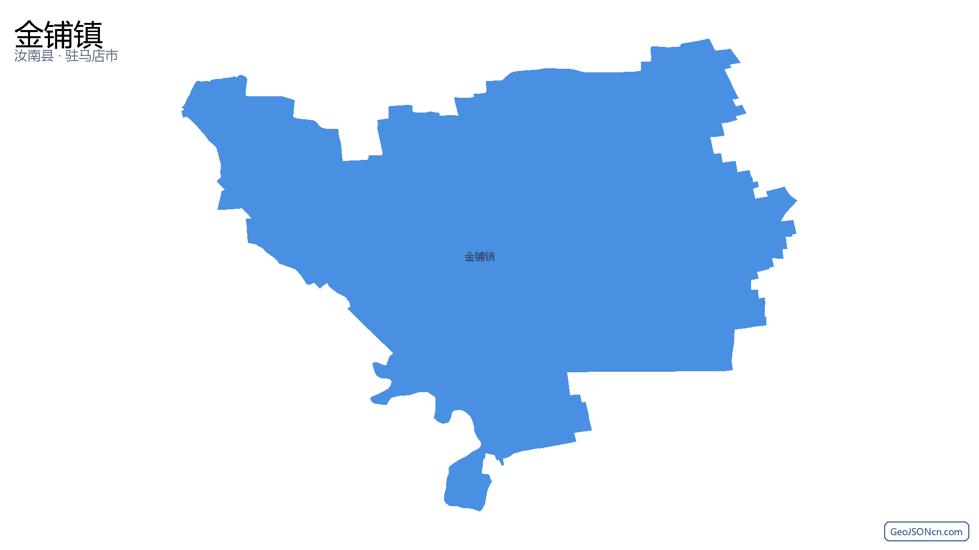 金铺镇行政区划边界地图（汝南县·驻马店市）,提供GeoJSON、SHP矢量边界数据下载及高清地图大图(PNG/JPG) - GeoJSONcn.com
