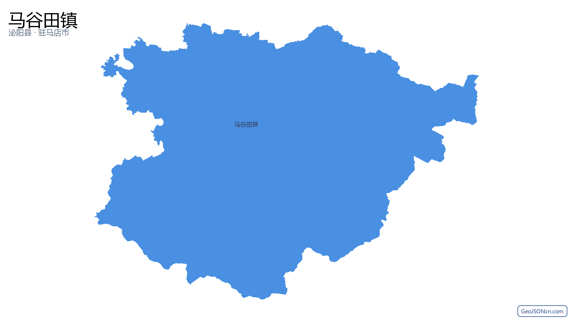 马谷田镇行政区划边界地图（泌阳县·驻马店市）,提供GeoJSON、SHP矢量边界数据下载及高清地图大图(PNG/JPG) - GeoJSONcn.com