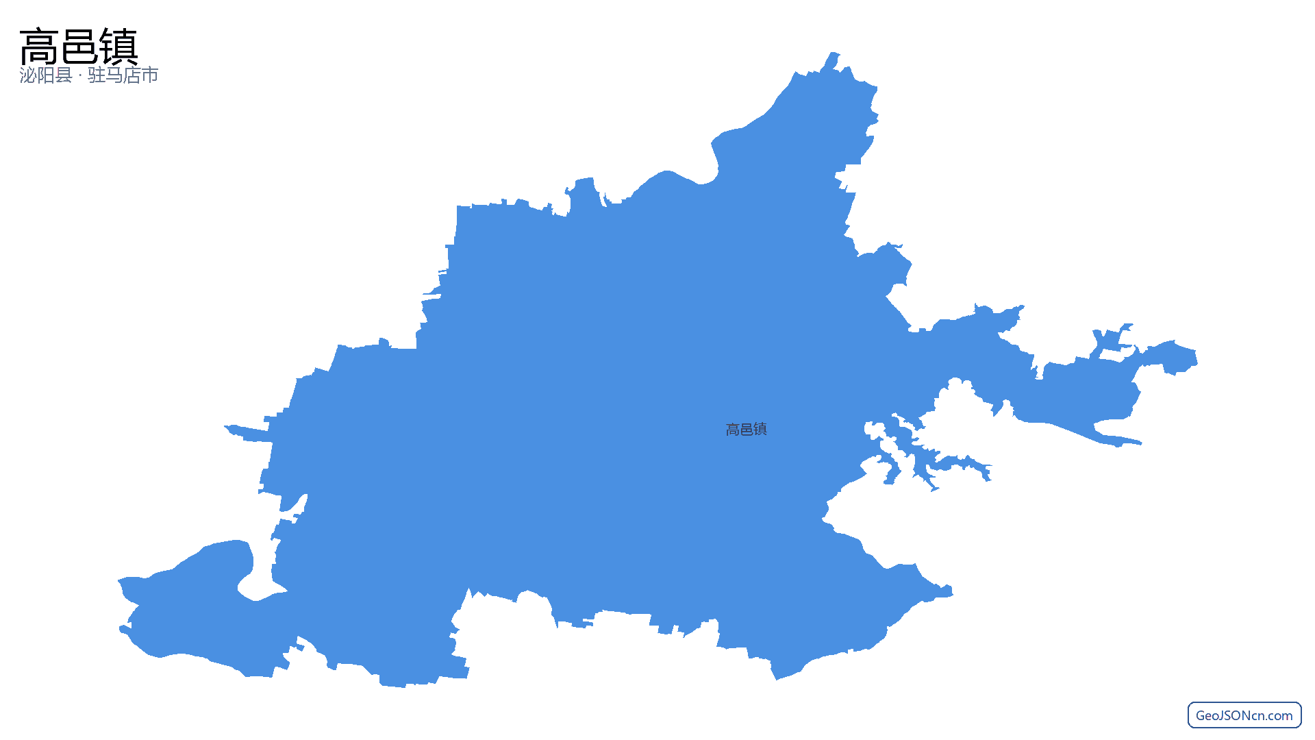 高邑镇行政区划边界地图（泌阳县·驻马店市）,提供GeoJSON、SHP矢量边界数据下载及高清地图大图(PNG/JPG) - GeoJSONcn.com