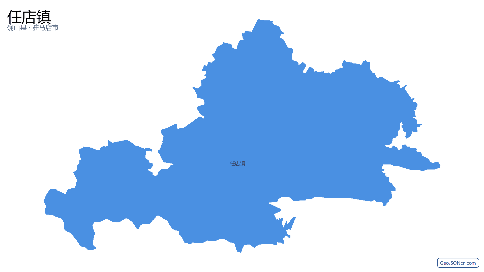 任店镇行政区划边界地图（确山县·驻马店市）,提供GeoJSON、SHP矢量边界数据下载及高清地图大图(PNG/JPG) - GeoJSONcn.com