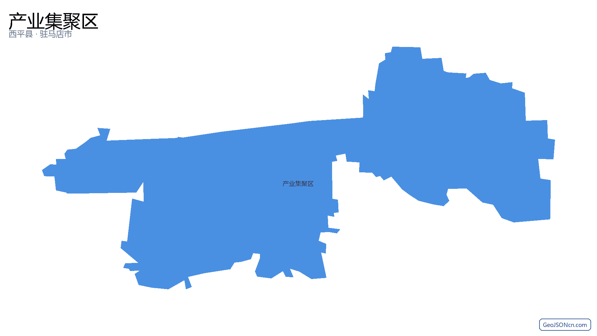 产业集聚区行政区划边界地图(西平县·驻马店市),提供GeoJSON、SHP矢量边界数据下载及高清地图大图(PNG/JPG) - GeoJSONcn.com