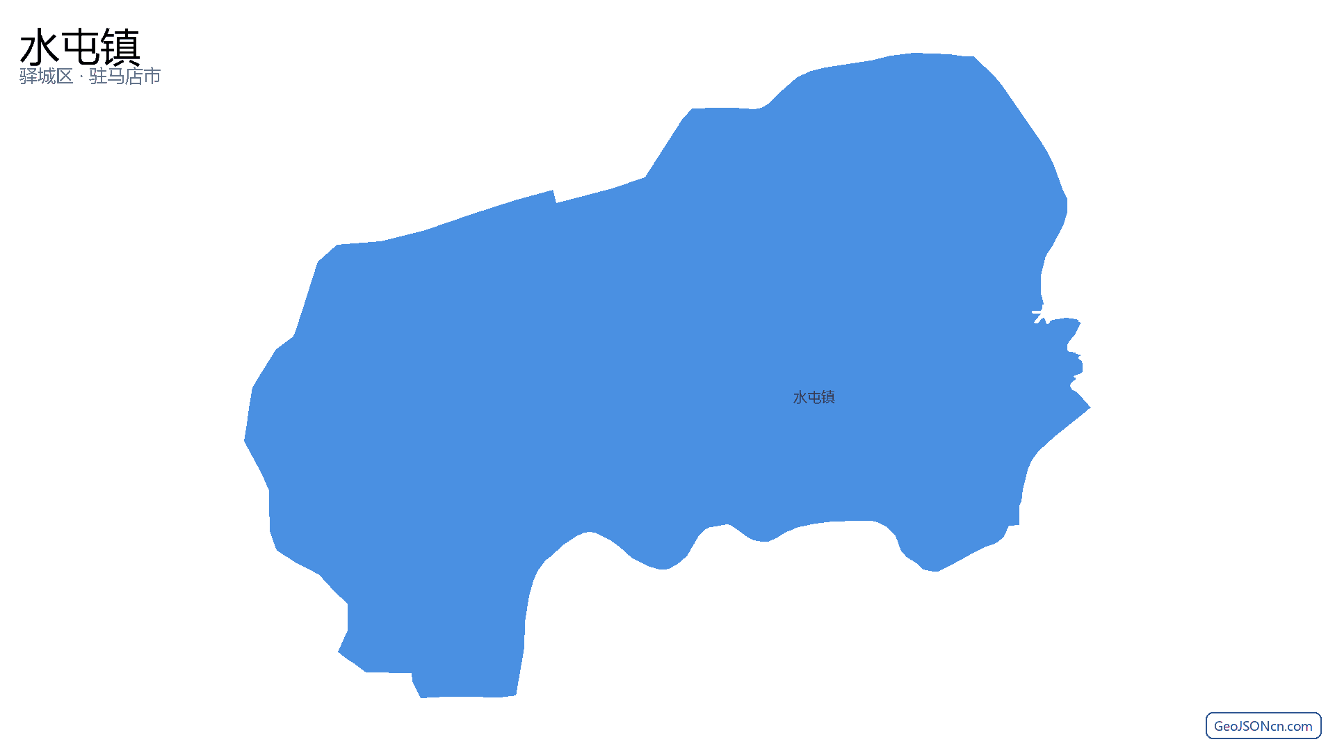 水屯镇行政区划边界地图（驿城区·驻马店市）,提供GeoJSON、SHP矢量边界数据下载及高清地图大图(PNG/JPG) - GeoJSONcn.com