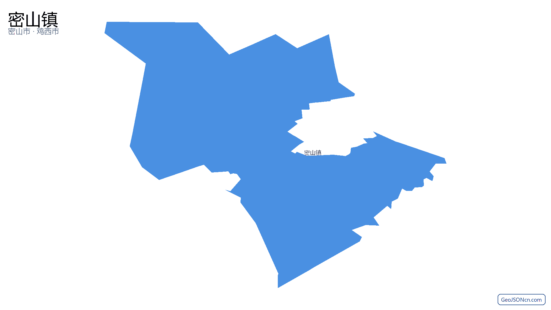 密山镇行政区划边界地图（密山市·鸡西市）,提供GeoJSON、SHP矢量边界数据下载及高清地图大图(PNG/JPG) - GeoJSONcn.com
