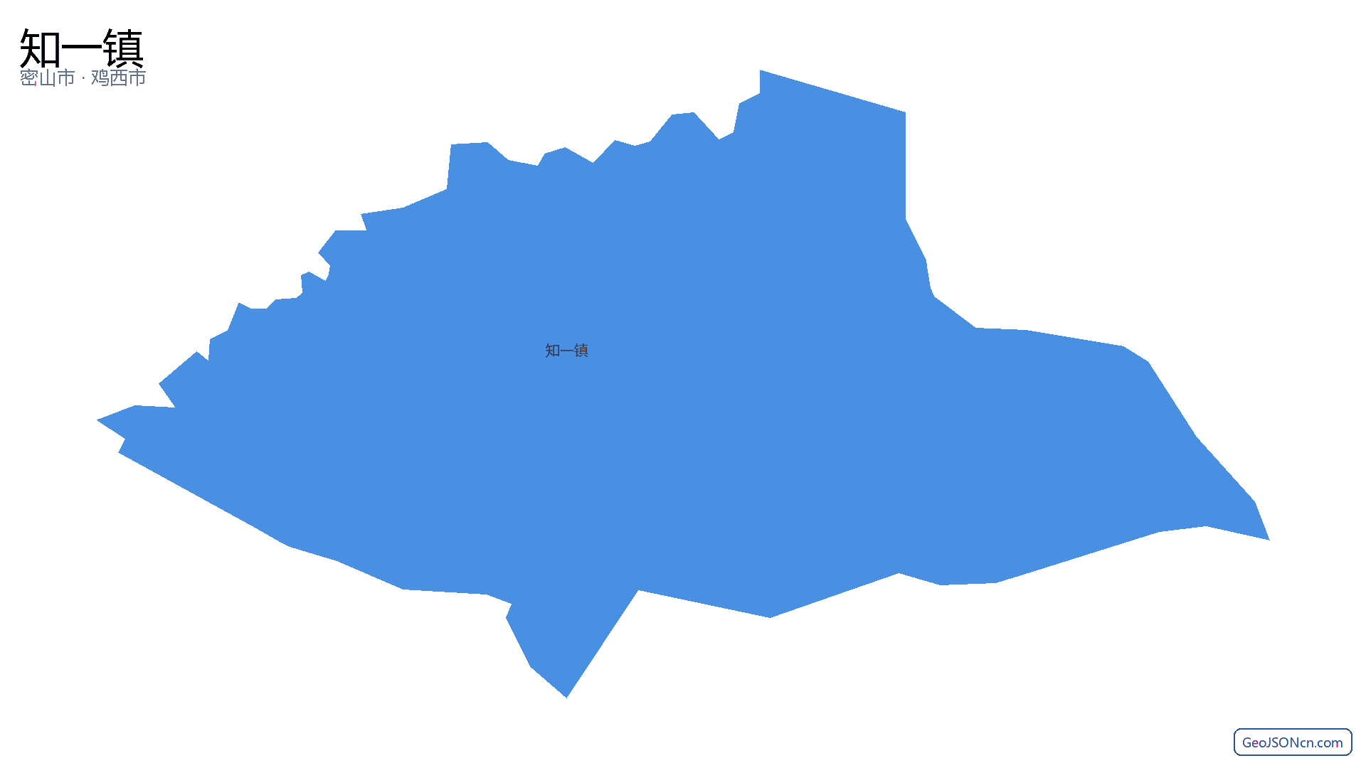 知一镇行政区划边界地图(密山市·鸡西市),提供GeoJSON、SHP矢量边界数据下载及高清地图大图(PNG/JPG) - GeoJSONcn.com