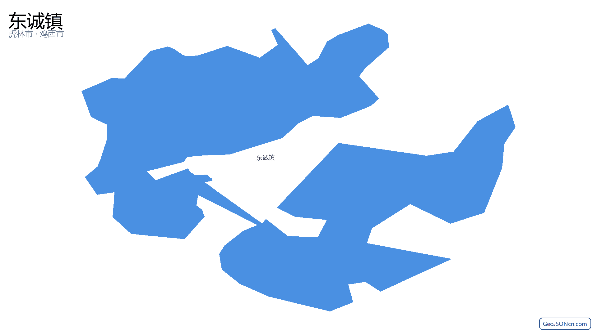 东诚镇行政区划边界地图（虎林市·鸡西市）,提供GeoJSON、SHP矢量边界数据下载及高清地图大图(PNG/JPG) - GeoJSONcn.com