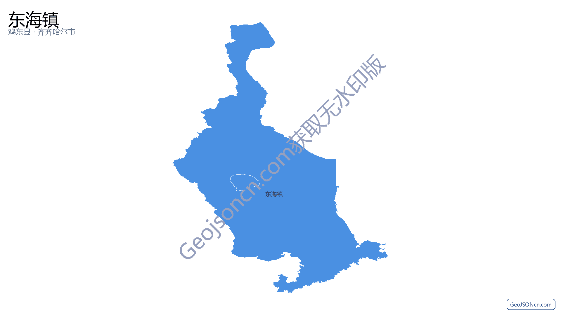 东海镇行政区划边界地图（鸡东县·鸡西市）,提供GeoJSON、SHP矢量边界数据下载及高清地图大图(PNG/JPG) - GeoJSONcn.com
