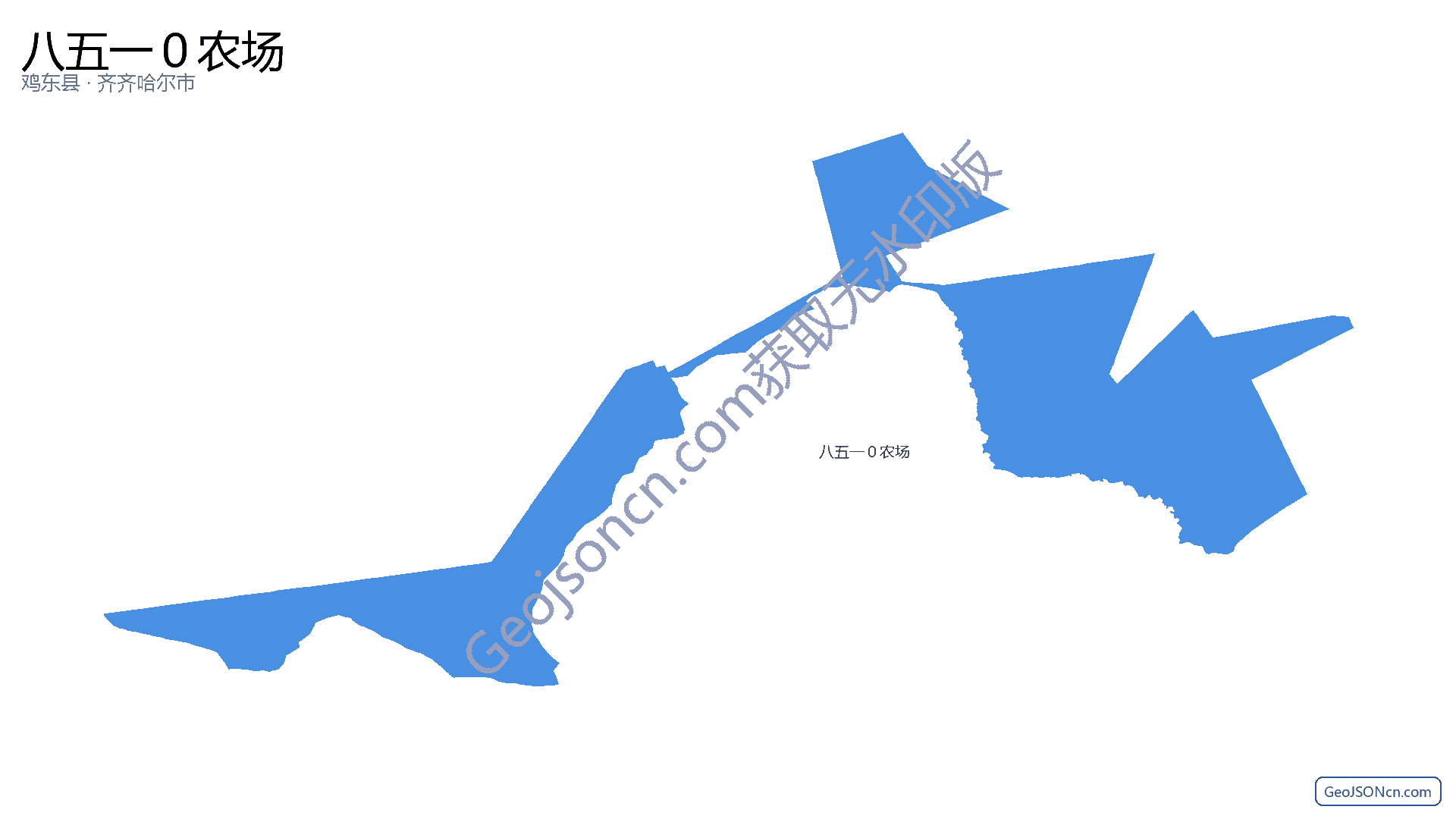 八五一０农场行政区划边界地图（鸡东县·鸡西市）,提供GeoJSON、SHP矢量边界数据下载及高清地图大图(PNG/JPG) - GeoJSONcn.com