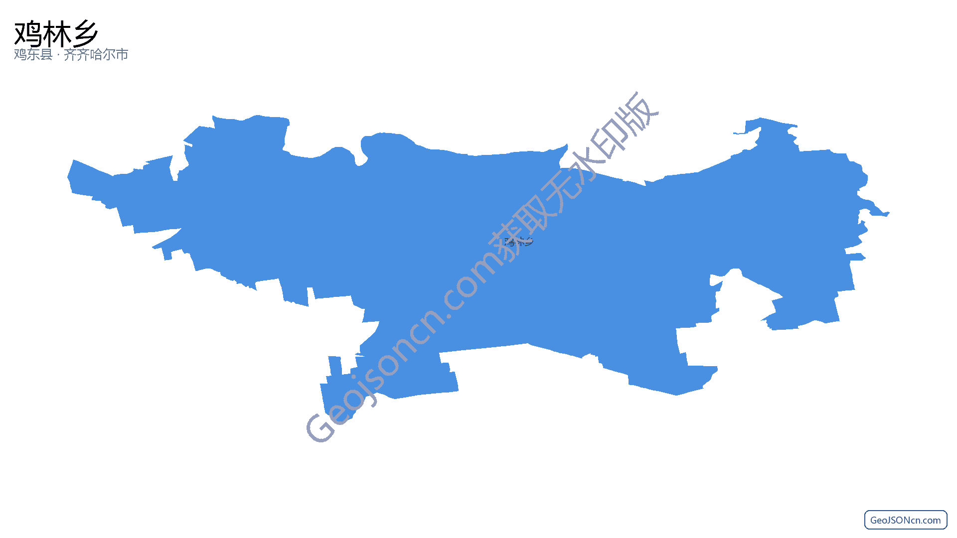 鸡林乡行政区划边界地图（鸡东县·鸡西市）,提供GeoJSON、SHP矢量边界数据下载及高清地图大图(PNG/JPG) - GeoJSONcn.com