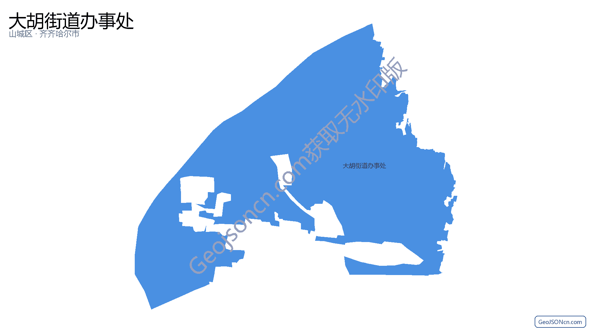 大胡街道办事处行政区划边界地图(山城区·鹤壁市),提供GeoJSON、SHP矢量边界数据下载及高清地图大图(PNG/JPG) - GeoJSONcn.com