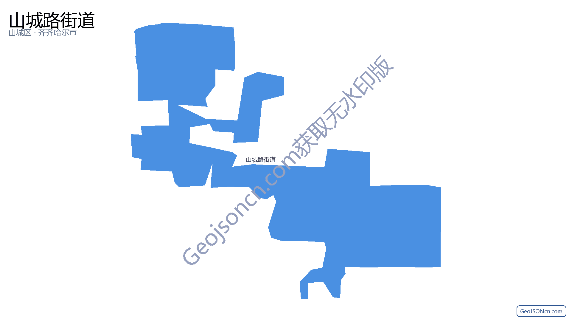 山城路街道行政区划边界地图（山城区·鹤壁市）,提供GeoJSON、SHP矢量边界数据下载及高清地图大图(PNG/JPG) - GeoJSONcn.com