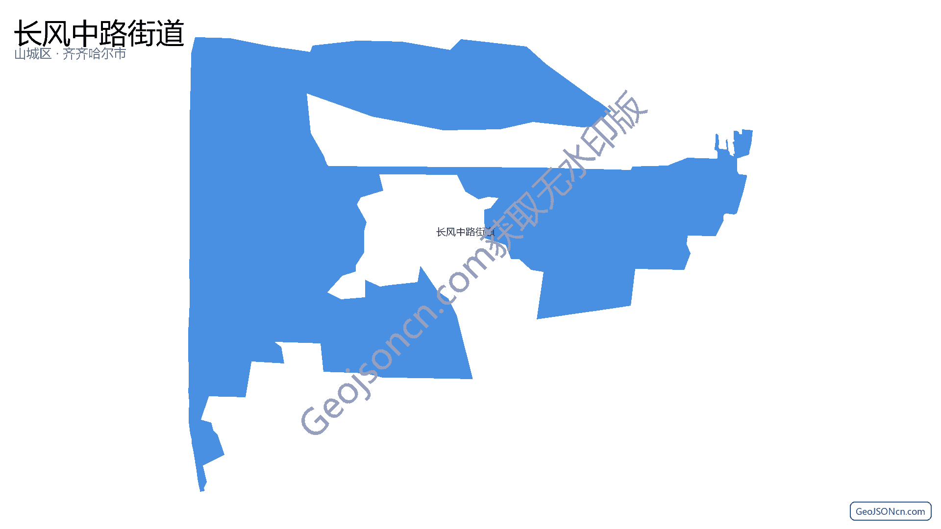 长风中路街道行政区划边界地图（山城区·鹤壁市）,提供GeoJSON、SHP矢量边界数据下载及高清地图大图(PNG/JPG) - GeoJSONcn.com
