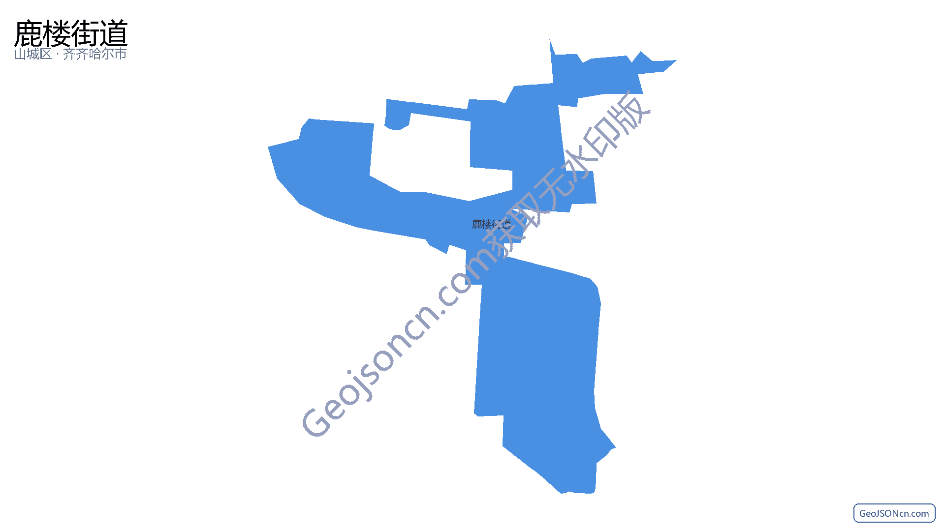 鹿楼街道行政区划边界地图(山城区·鹤壁市),提供GeoJSON、SHP矢量边界数据下载及高清地图大图(PNG/JPG) - GeoJSONcn.com