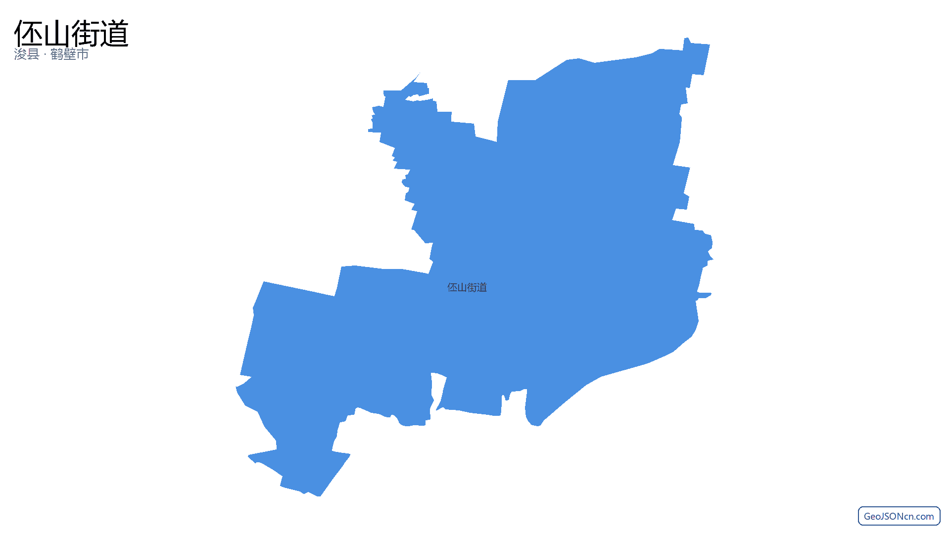 伾山街道行政区划边界地图（浚县·鹤壁市）,提供GeoJSON、SHP矢量边界数据下载及高清地图大图(PNG/JPG) - GeoJSONcn.com