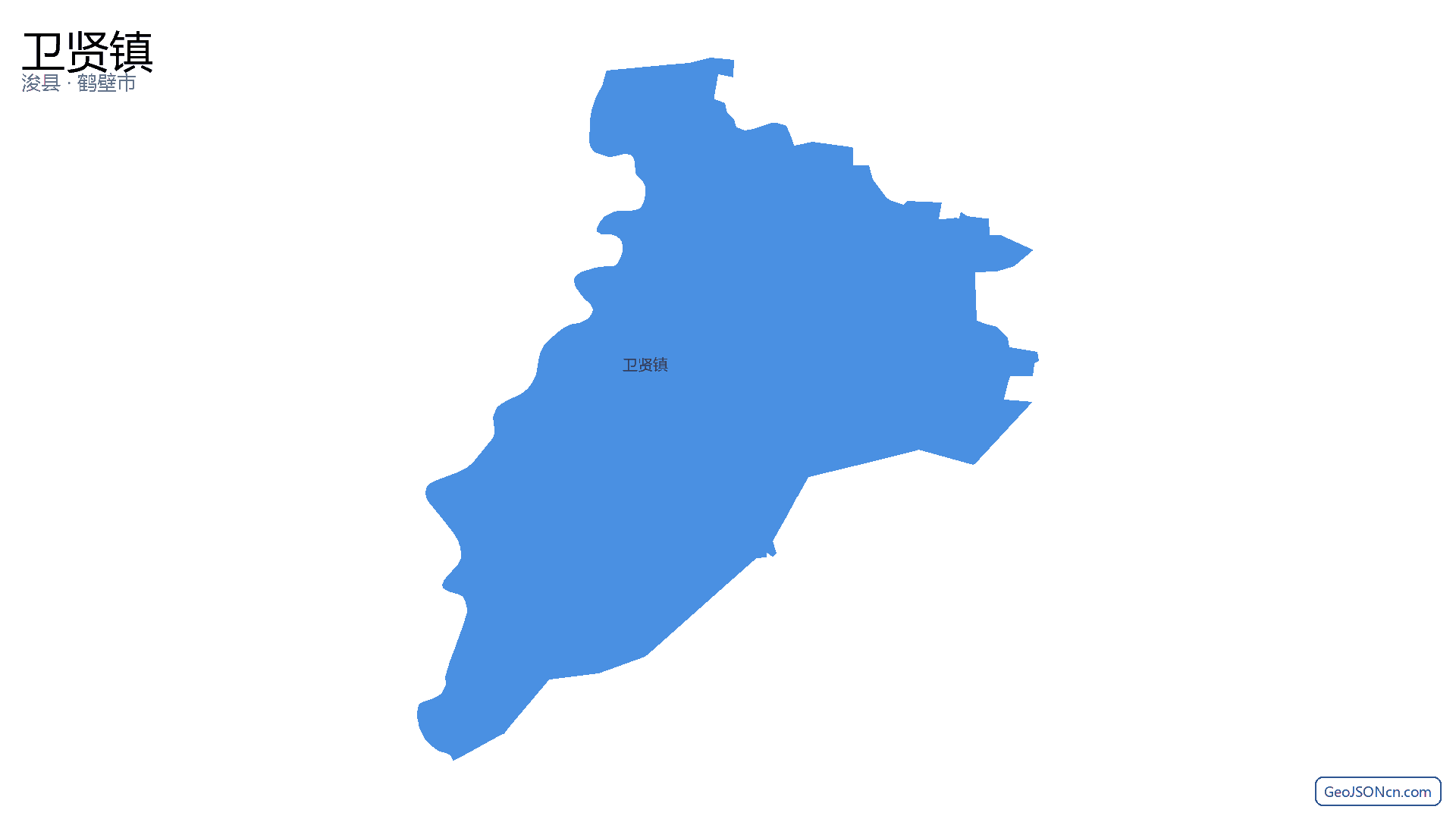 卫贤镇行政区划边界地图(浚县·鹤壁市),提供GeoJSON、SHP矢量边界数据下载及高清地图大图(PNG/JPG) - GeoJSONcn.com
