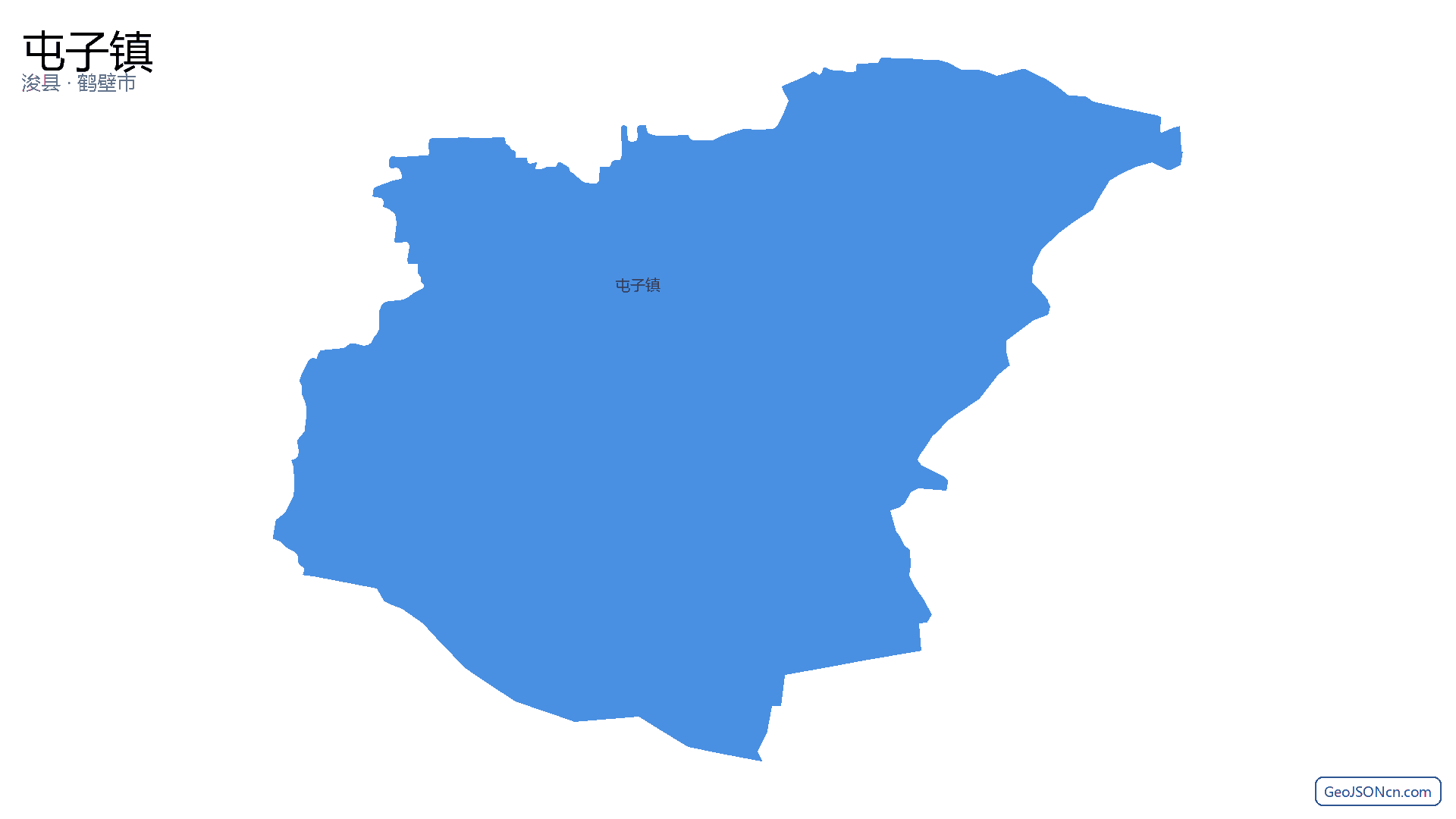 屯子镇行政区划边界地图（浚县·鹤壁市）,提供GeoJSON、SHP矢量边界数据下载及高清地图大图(PNG/JPG) - GeoJSONcn.com