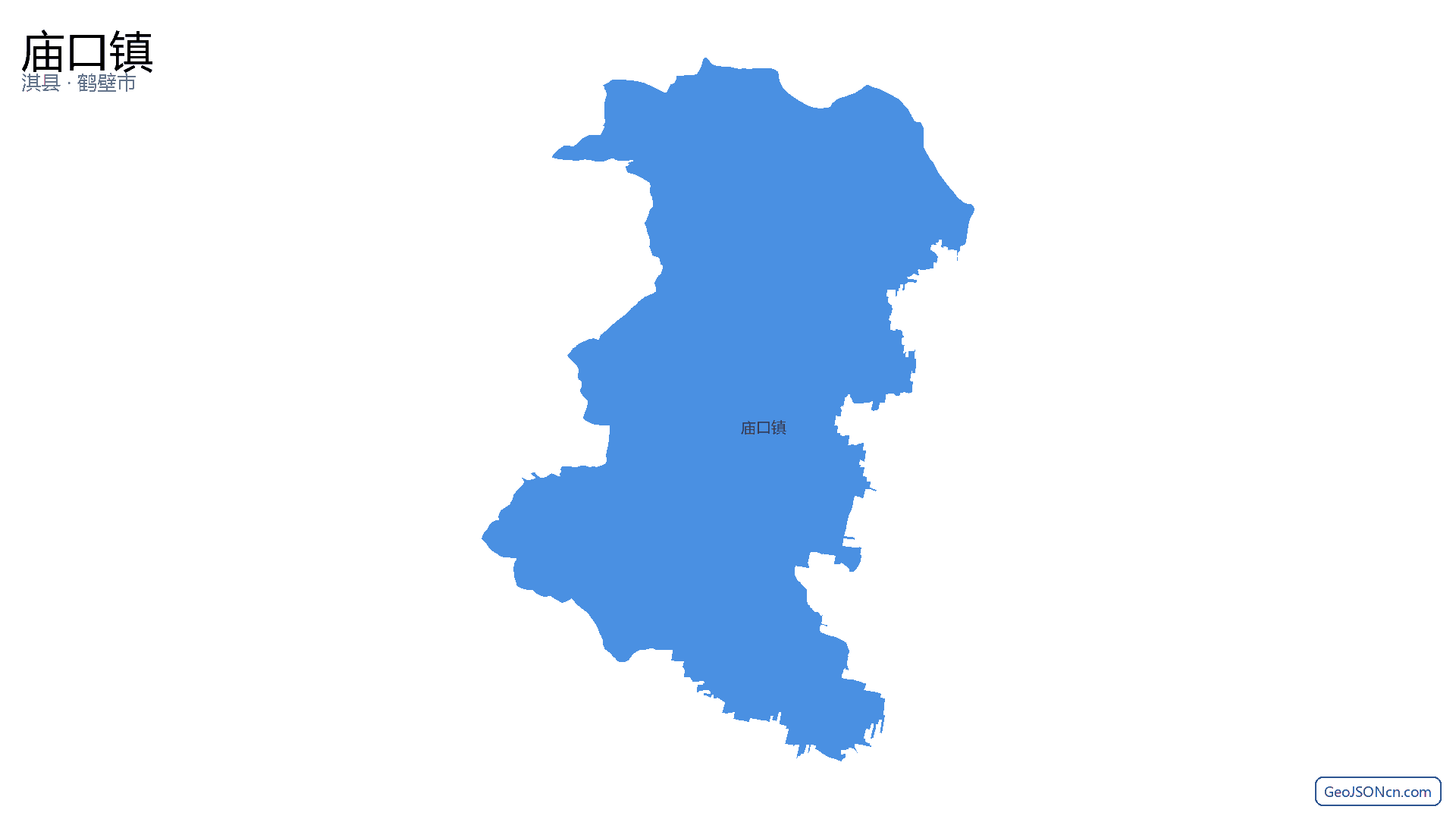 庙口镇行政区划边界地图(淇县·鹤壁市),提供GeoJSON、SHP矢量边界数据下载及高清地图大图(PNG/JPG) - GeoJSONcn.com
