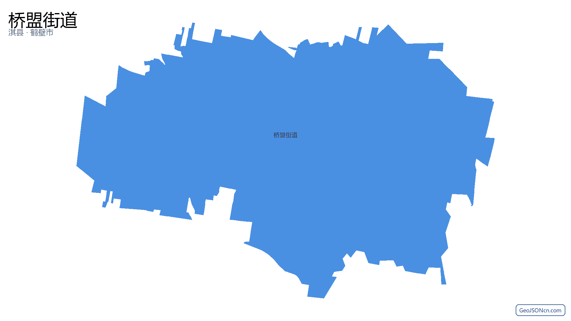 桥盟街道行政区划边界地图(淇县·鹤壁市),提供GeoJSON、SHP矢量边界数据下载及高清地图大图(PNG/JPG) - GeoJSONcn.com