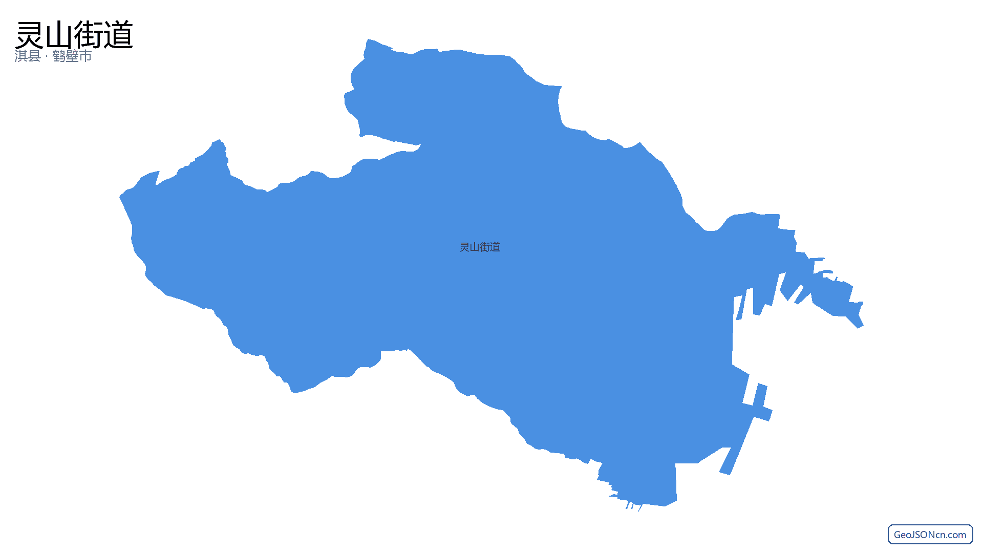 灵山街道行政区划边界地图(淇县·鹤壁市),提供GeoJSON、SHP矢量边界数据下载及高清地图大图(PNG/JPG) - GeoJSONcn.com