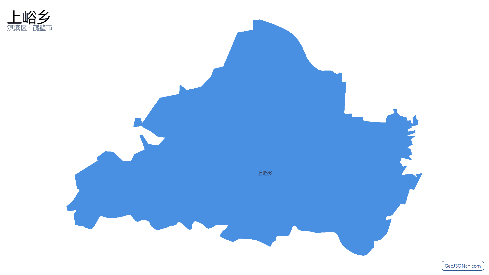 上峪乡行政区划边界地图（淇滨区·鹤壁市）,提供GeoJSON、SHP矢量边界数据下载及高清地图大图(PNG/JPG) - GeoJSONcn.com