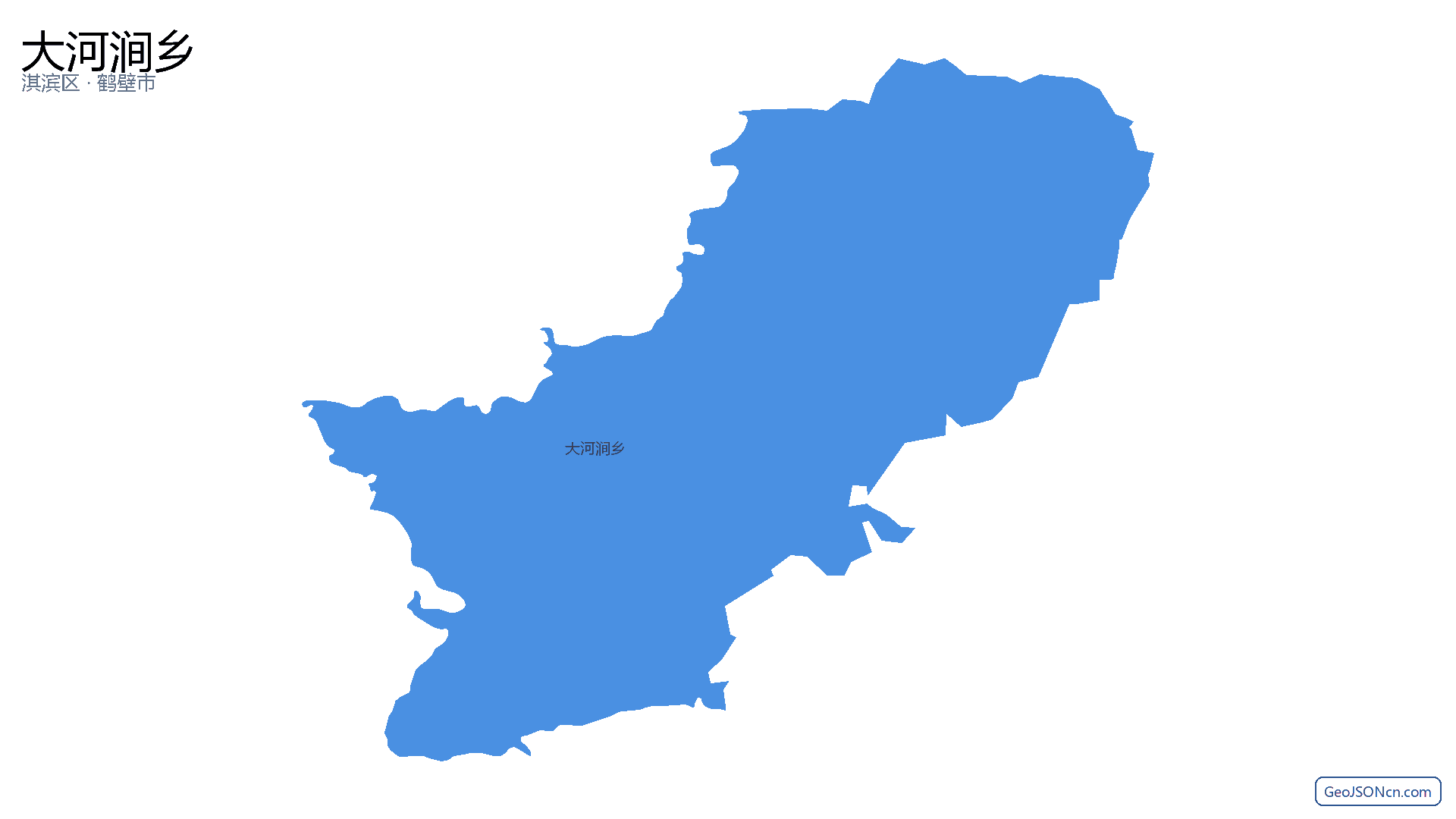 大河涧乡行政区划边界地图（淇滨区·鹤壁市）,提供GeoJSON、SHP矢量边界数据下载及高清地图大图(PNG/JPG) - GeoJSONcn.com