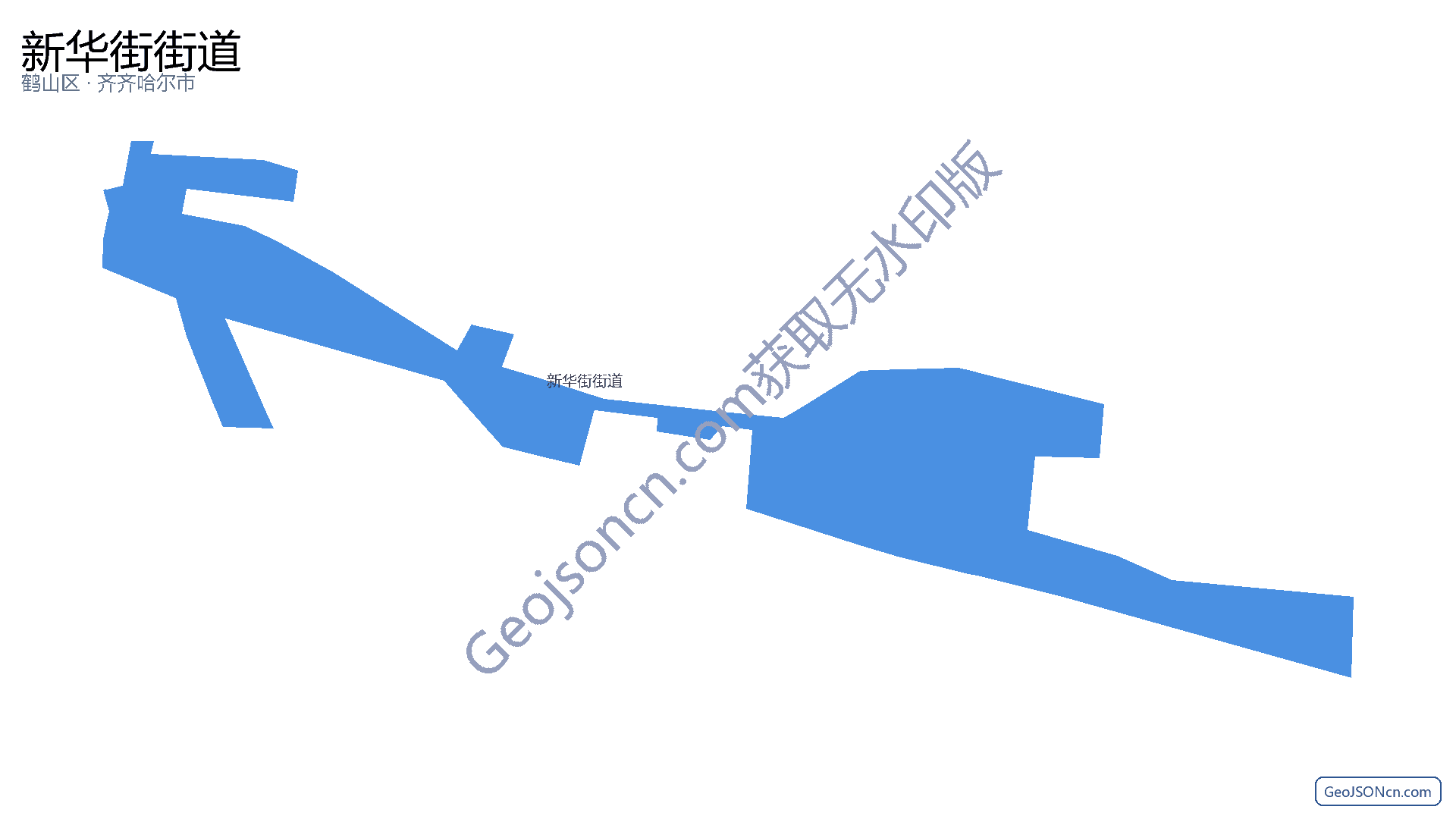 新华街街道行政区划边界地图（鹤山区·鹤壁市）,提供GeoJSON、SHP矢量边界数据下载及高清地图大图(PNG/JPG) - GeoJSONcn.com