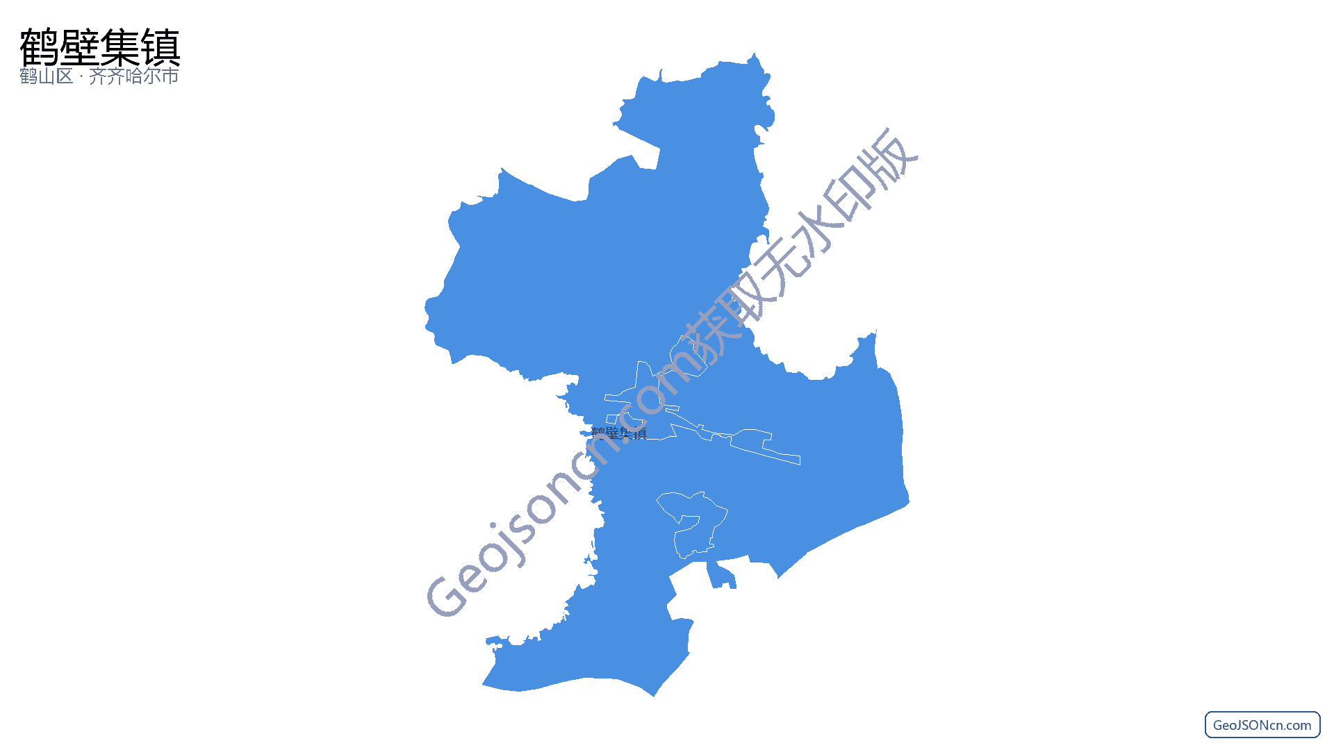 鹤壁集镇行政区划边界地图(鹤山区·鹤壁市),提供GeoJSON、SHP矢量边界数据下载及高清地图大图(PNG/JPG) - GeoJSONcn.com