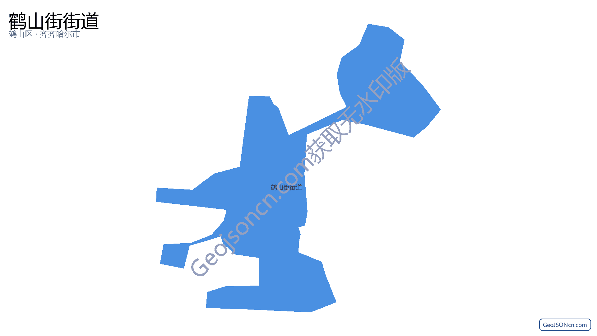 鹤山街街道行政区划边界地图（鹤山区·鹤壁市）,提供GeoJSON、SHP矢量边界数据下载及高清地图大图(PNG/JPG) - GeoJSONcn.com