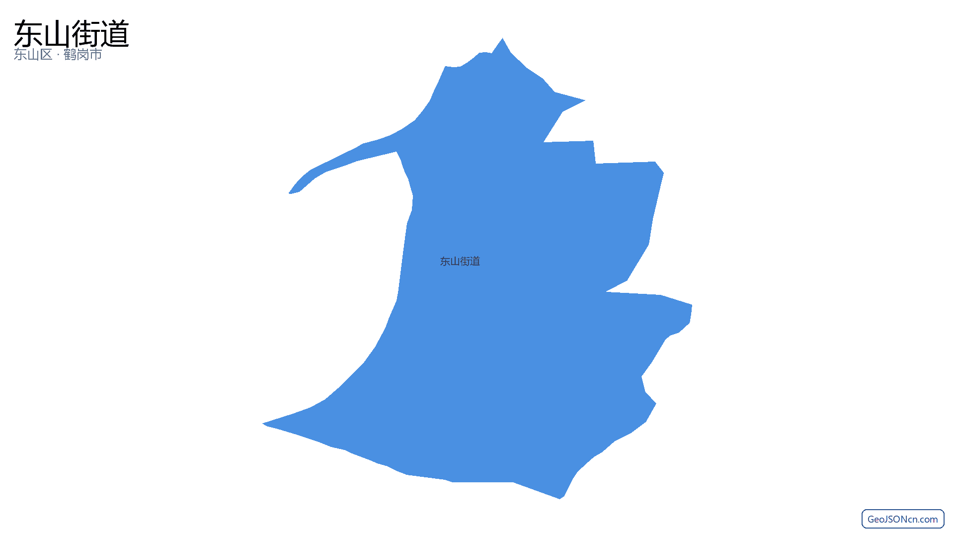 东山街道行政区划边界地图（东山区·鹤岗市）,提供GeoJSON、SHP矢量边界数据下载及高清地图大图(PNG/JPG) - GeoJSONcn.com