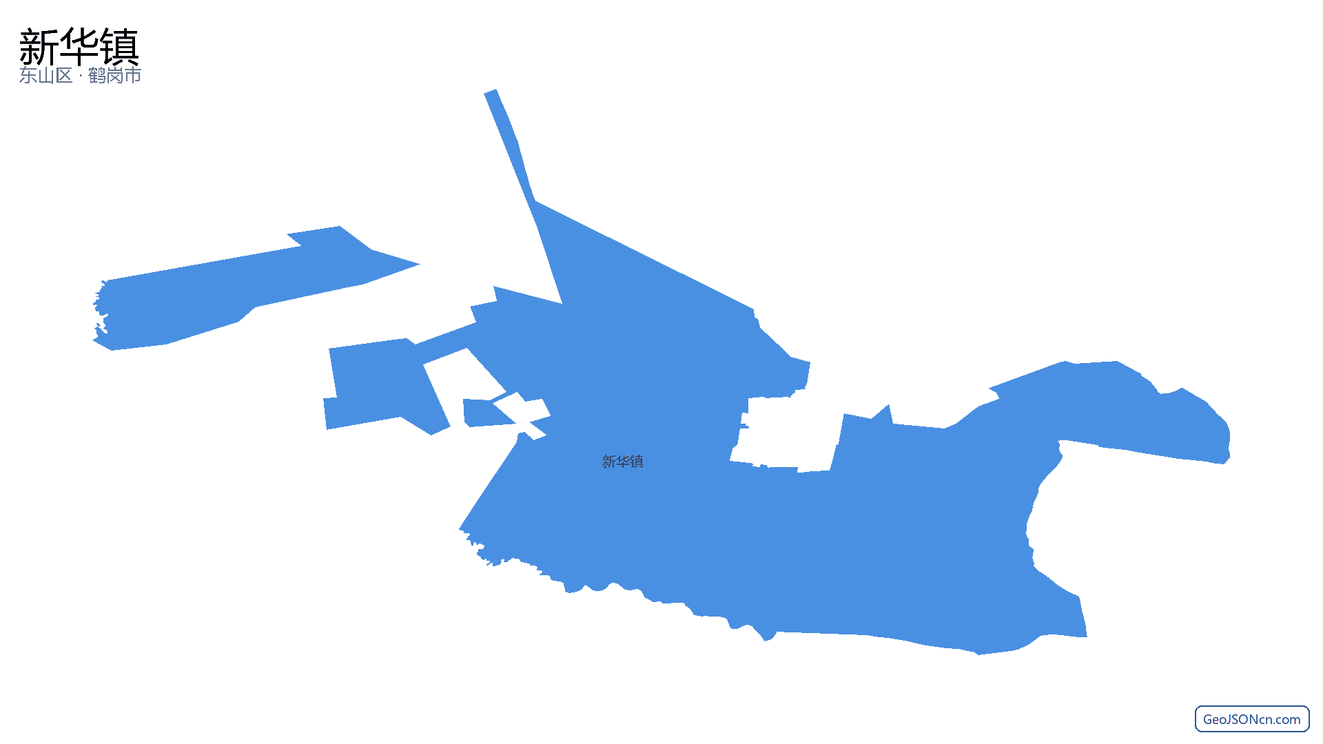 新华镇行政区划边界地图(东山区·鹤岗市),提供GeoJSON、SHP矢量边界数据下载及高清地图大图(PNG/JPG) - GeoJSONcn.com
