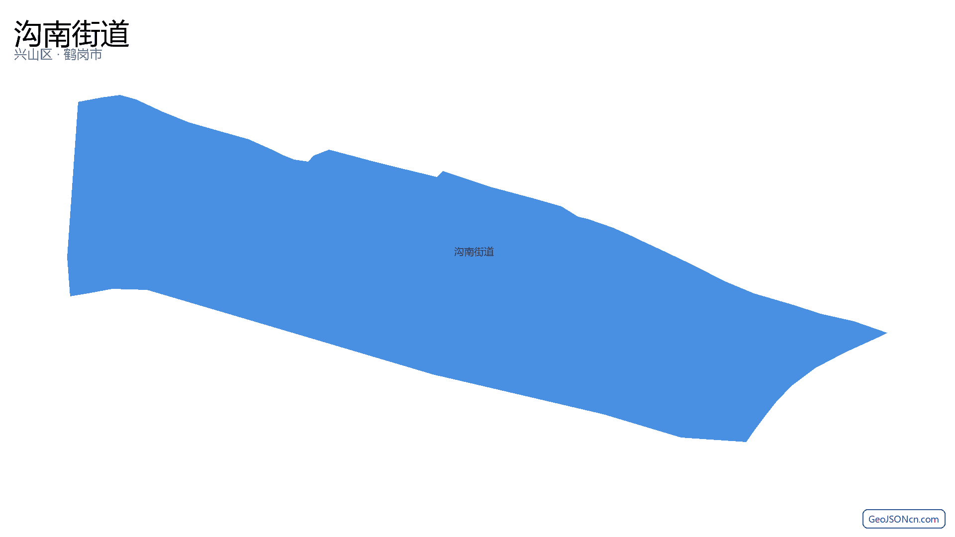 沟南街道行政区划边界地图(兴山区·鹤岗市),提供GeoJSON、SHP矢量边界数据下载及高清地图大图(PNG/JPG) - GeoJSONcn.com