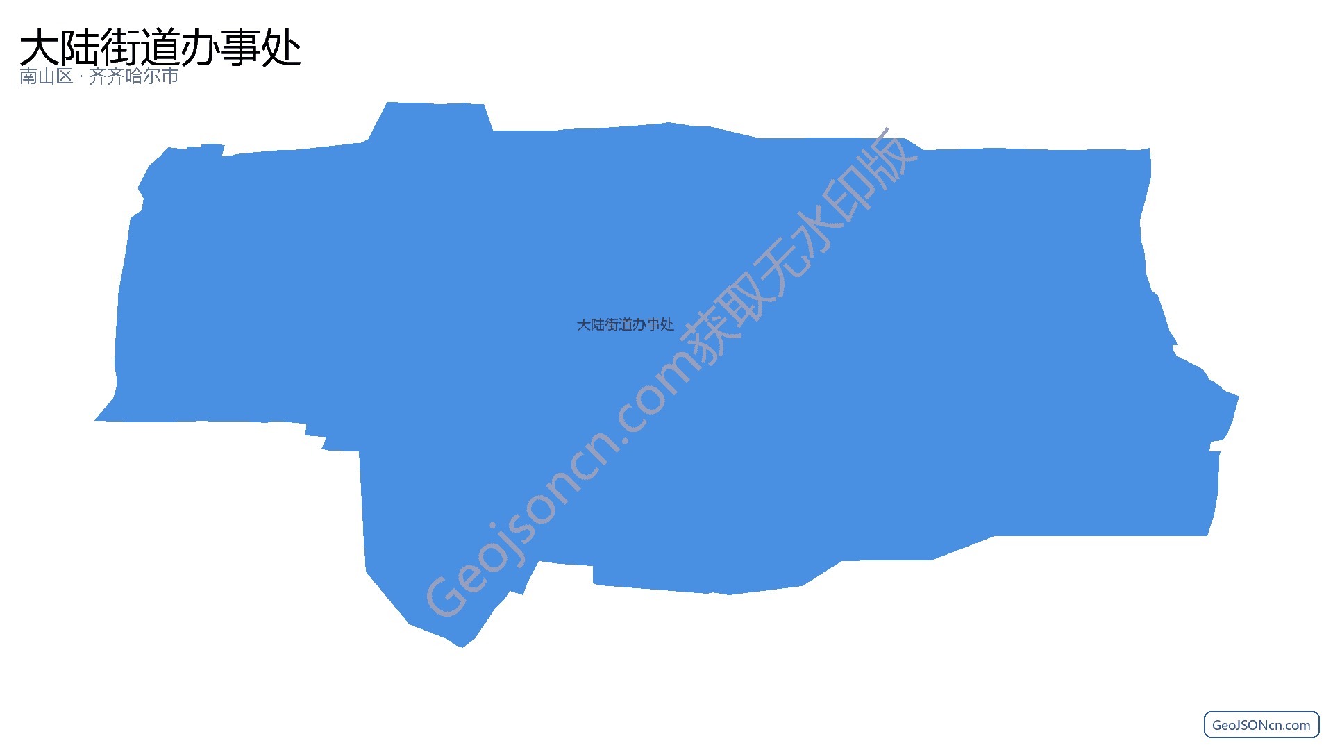 大陆街道办事处行政区划边界地图(南山区·鹤岗市),提供GeoJSON、SHP矢量边界数据下载及高清地图大图(PNG/JPG) - GeoJSONcn.com