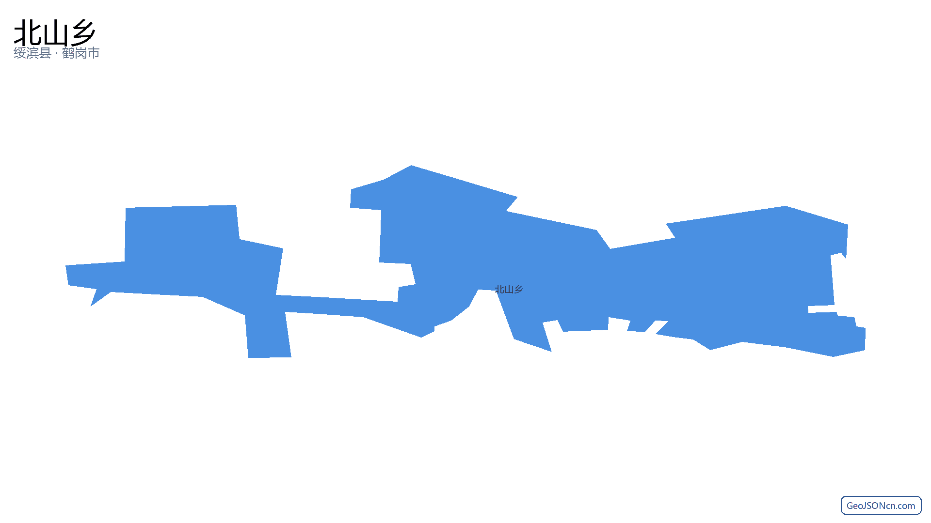 北山乡行政区划边界地图（绥滨县·鹤岗市）,提供GeoJSON、SHP矢量边界数据下载及高清地图大图(PNG/JPG) - GeoJSONcn.com