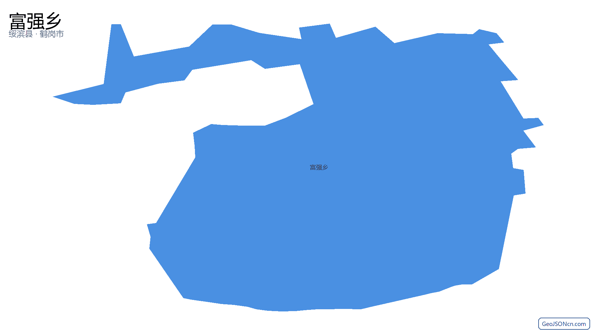 富强乡行政区划边界地图（绥滨县·鹤岗市）,提供GeoJSON、SHP矢量边界数据下载及高清地图大图(PNG/JPG) - GeoJSONcn.com