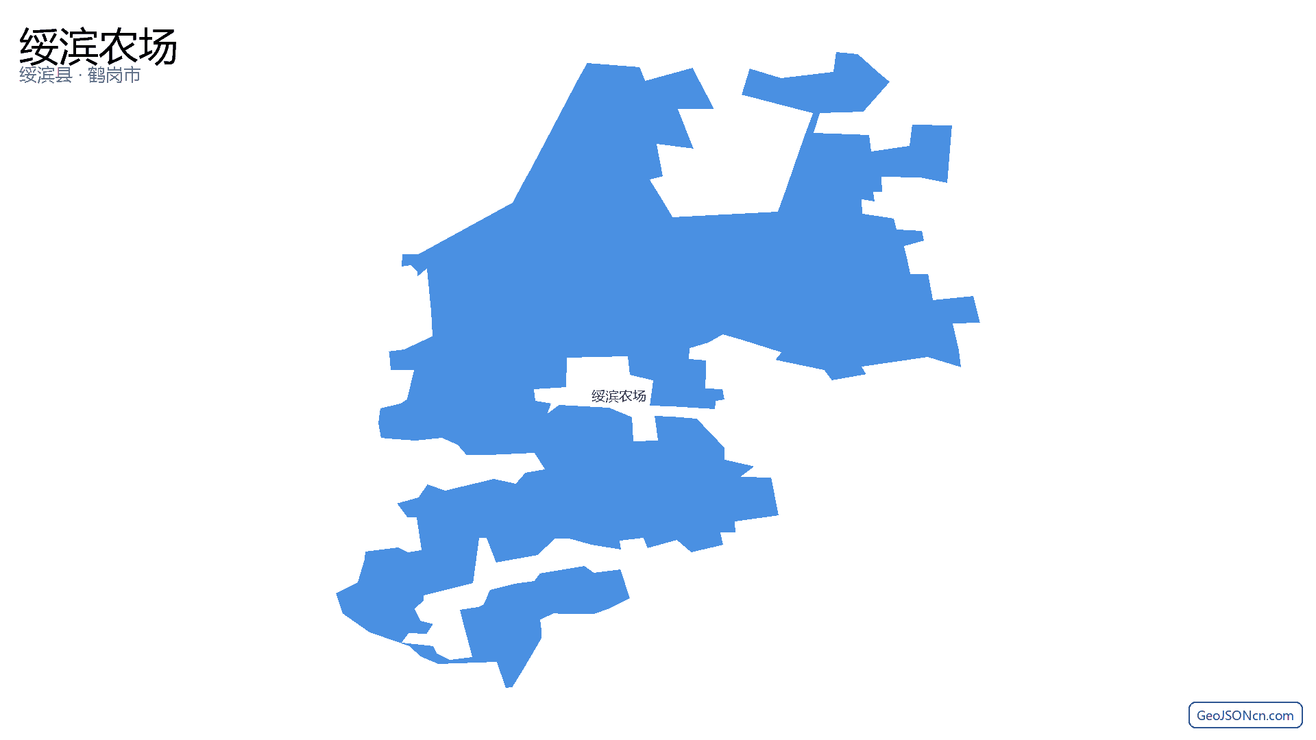 绥滨农场行政区划边界地图(绥滨县·鹤岗市),提供GeoJSON、SHP矢量边界数据下载及高清地图大图(PNG/JPG) - GeoJSONcn.com