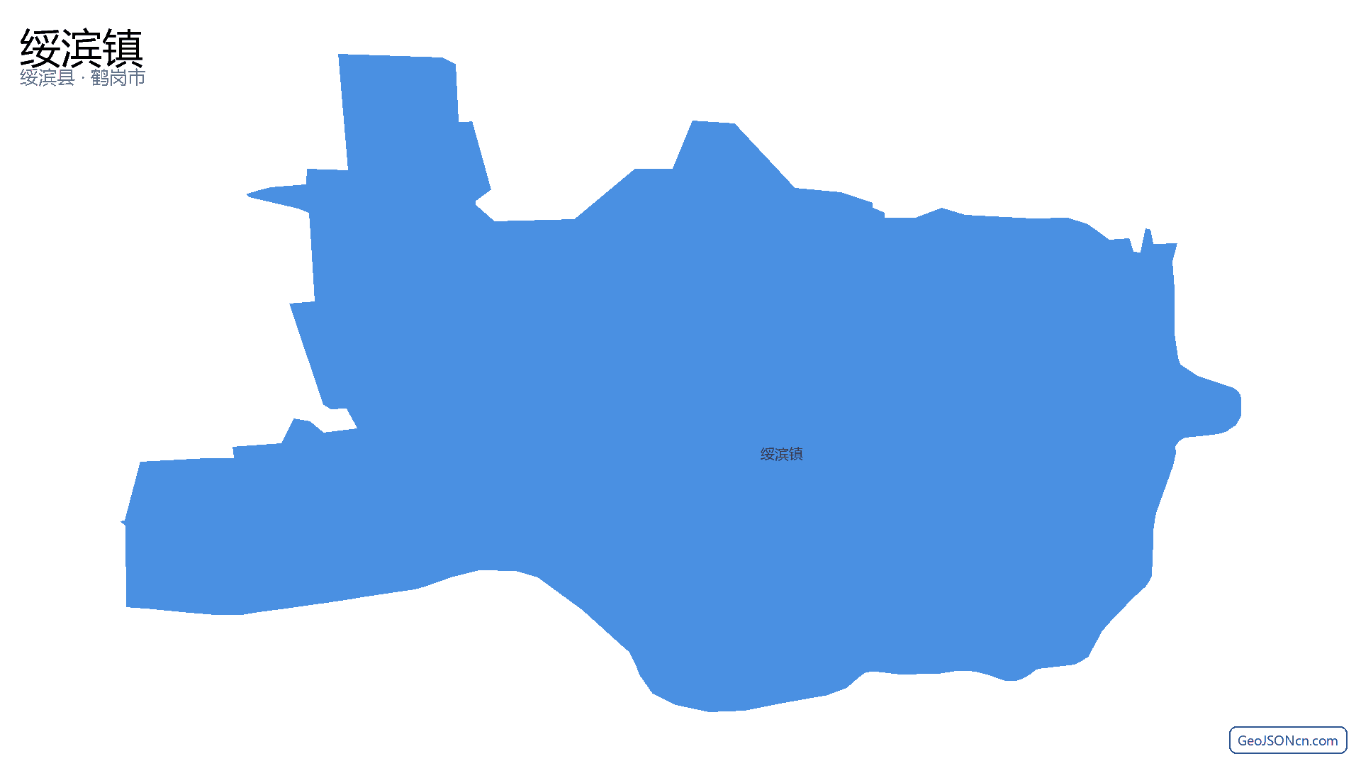绥滨镇行政区划边界地图（绥滨县·鹤岗市）,提供GeoJSON、SHP矢量边界数据下载及高清地图大图(PNG/JPG) - GeoJSONcn.com