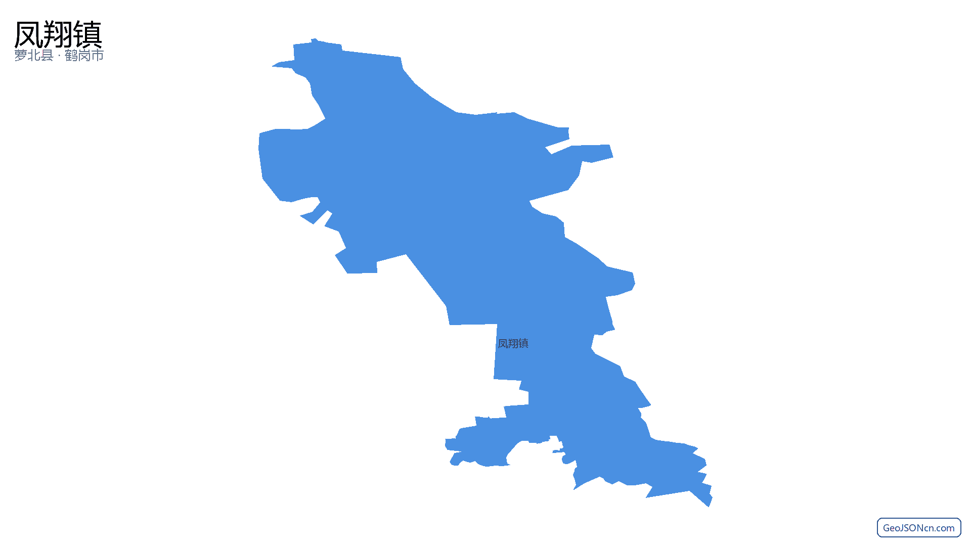 凤翔镇行政区划边界地图（萝北县·鹤岗市）,提供GeoJSON、SHP矢量边界数据下载及高清地图大图(PNG/JPG) - GeoJSONcn.com