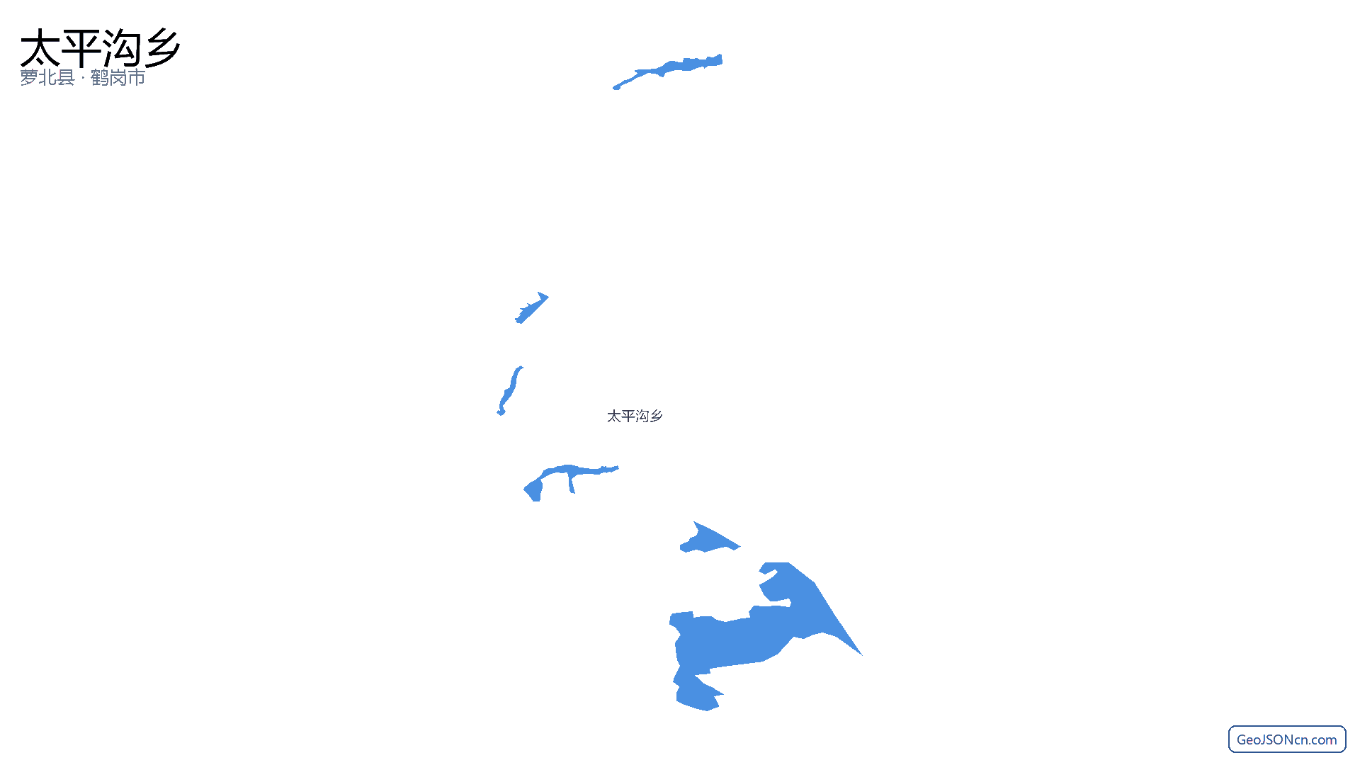 太平沟乡行政区划边界地图（萝北县·鹤岗市）,提供GeoJSON、SHP矢量边界数据下载及高清地图大图(PNG/JPG) - GeoJSONcn.com