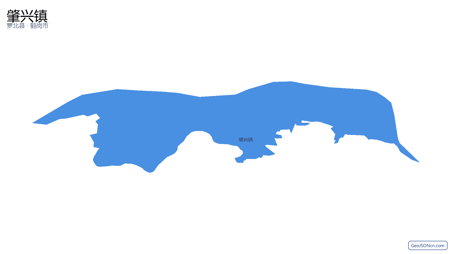 肇兴镇行政区划边界地图（萝北县·鹤岗市）,提供GeoJSON、SHP矢量边界数据下载及高清地图大图(PNG/JPG) - GeoJSONcn.com