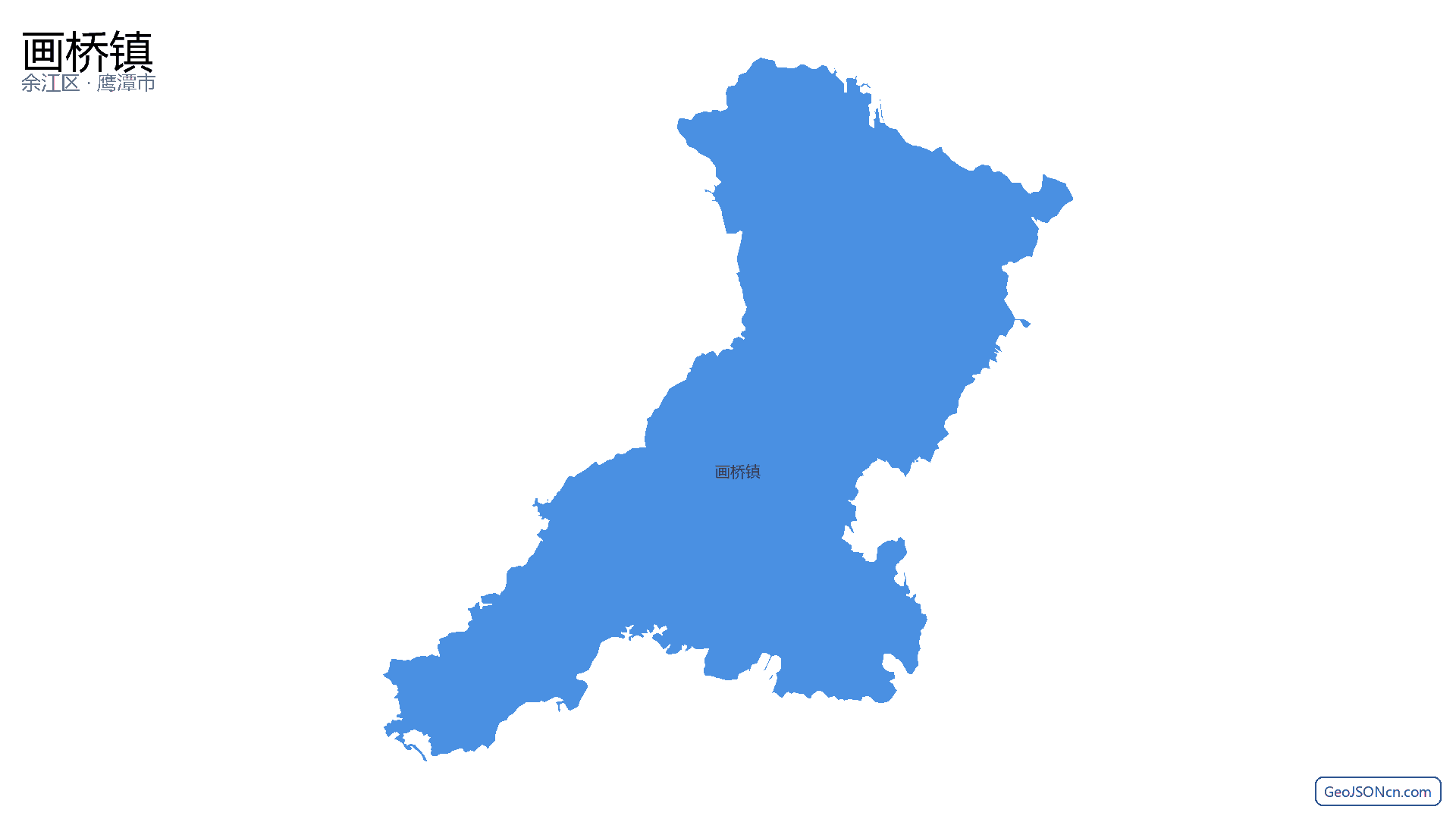 画桥镇行政区划边界地图（余江区·鹰潭市）,提供GeoJSON、SHP矢量边界数据下载及高清地图大图(PNG/JPG) - GeoJSONcn.com