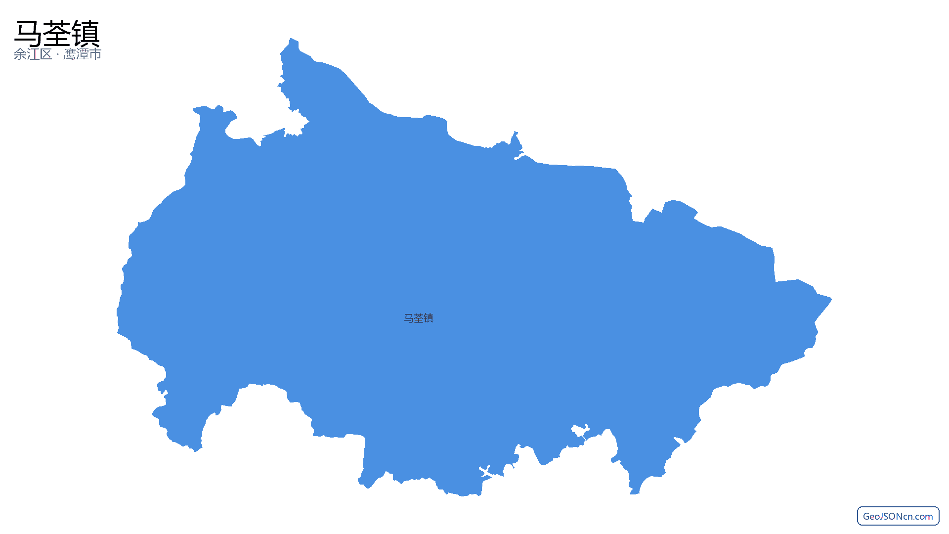 马荃镇行政区划边界地图（余江区·鹰潭市）,提供GeoJSON、SHP矢量边界数据下载及高清地图大图(PNG/JPG) - GeoJSONcn.com
