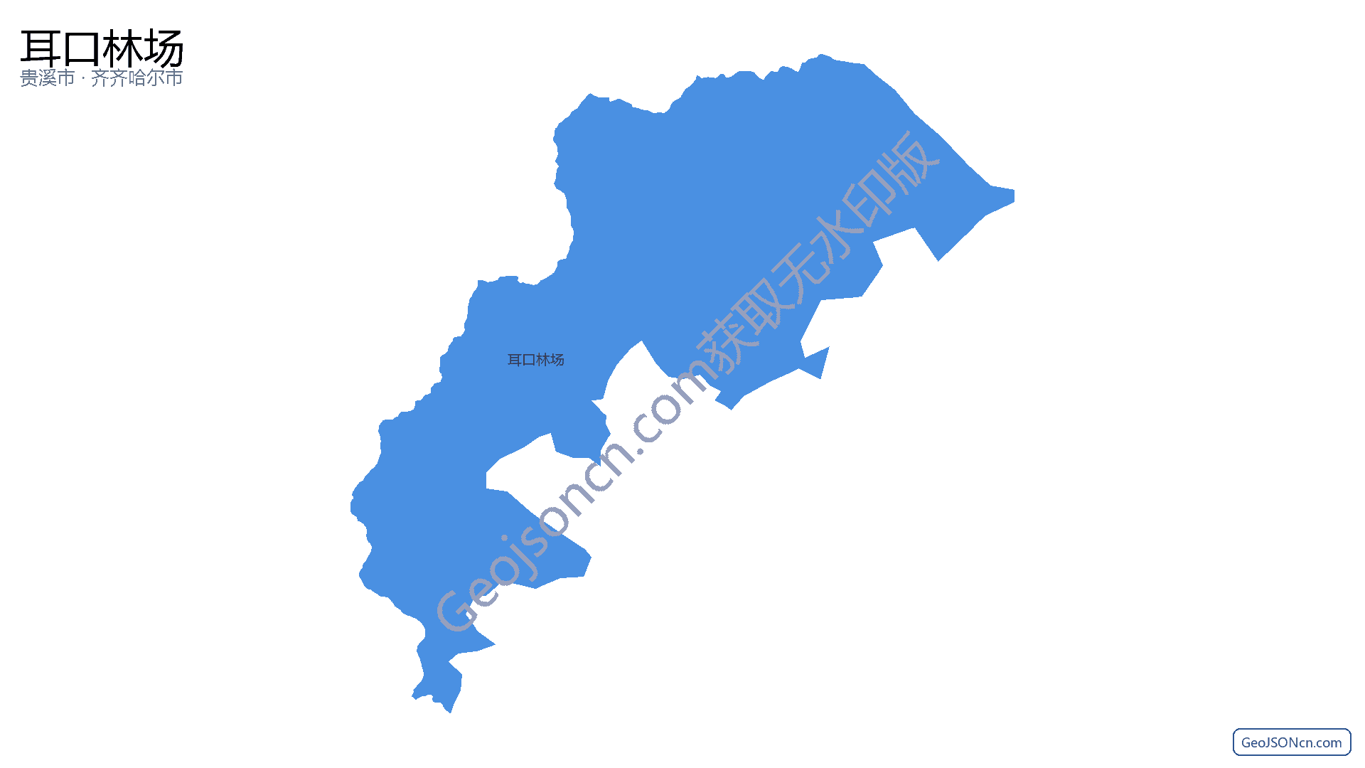 耳口林场行政区划边界地图（贵溪市·鹰潭市）,提供GeoJSON、SHP矢量边界数据下载及高清地图大图(PNG/JPG) - GeoJSONcn.com