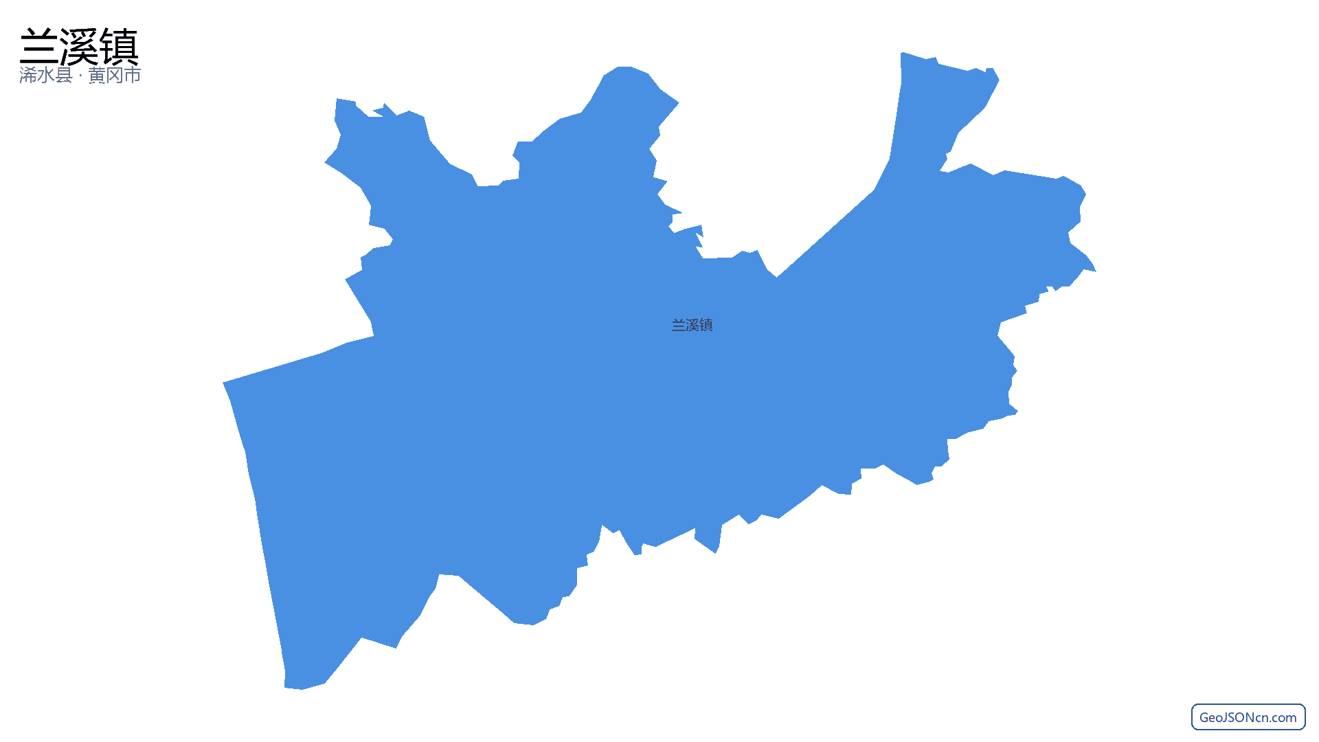 兰溪镇行政区划边界地图(浠水县·黄冈市),提供GeoJSON、SHP矢量边界数据下载及高清地图大图(PNG/JPG) - GeoJSONcn.com