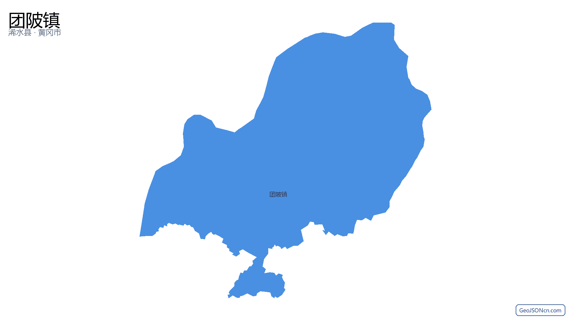 团陂镇行政区划边界地图(浠水县·黄冈市),提供GeoJSON、SHP矢量边界数据下载及高清地图大图(PNG/JPG) - GeoJSONcn.com