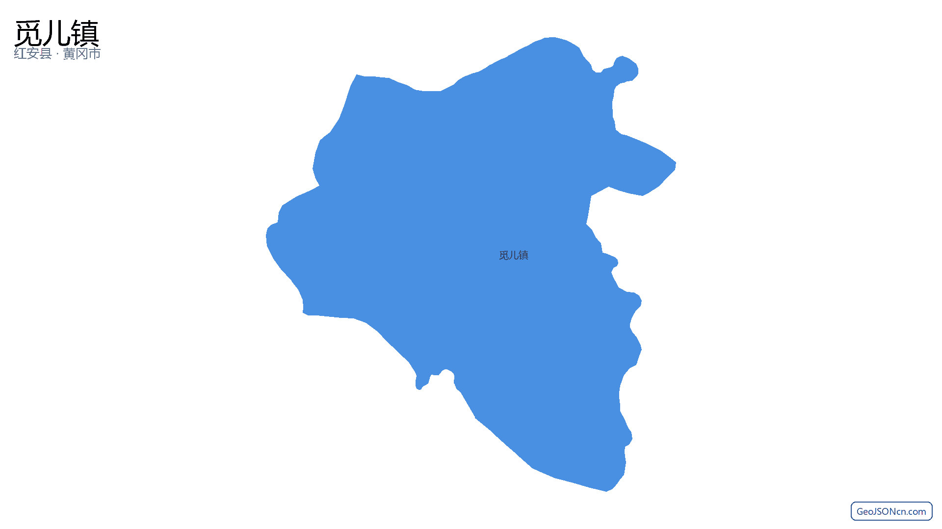 觅儿镇行政区划边界地图（红安县·黄冈市）,提供GeoJSON、SHP矢量边界数据下载及高清地图大图(PNG/JPG) - GeoJSONcn.com