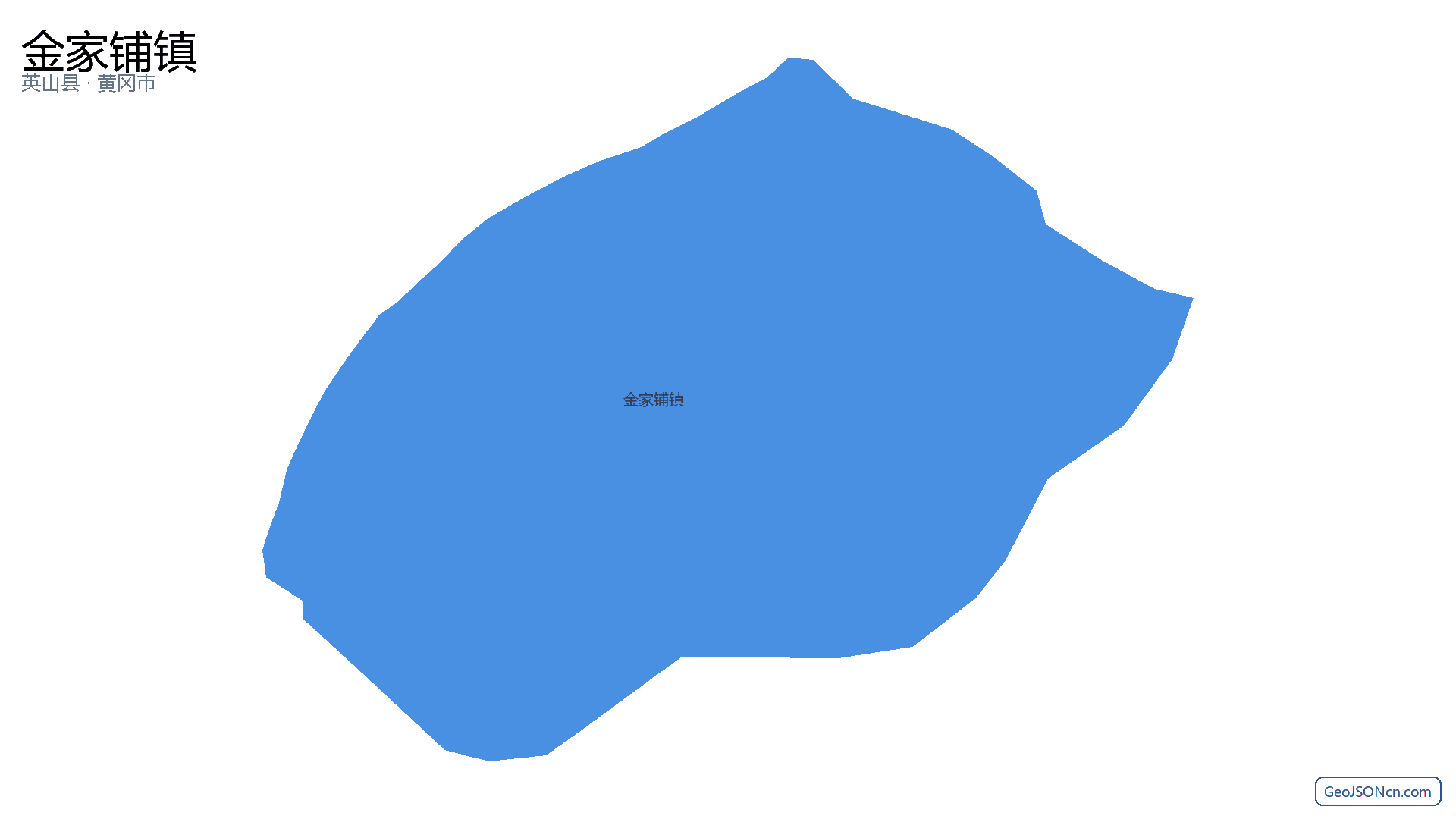 金家铺镇行政区划边界地图（英山县·黄冈市）,提供GeoJSON、SHP矢量边界数据下载及高清地图大图(PNG/JPG) - GeoJSONcn.com
