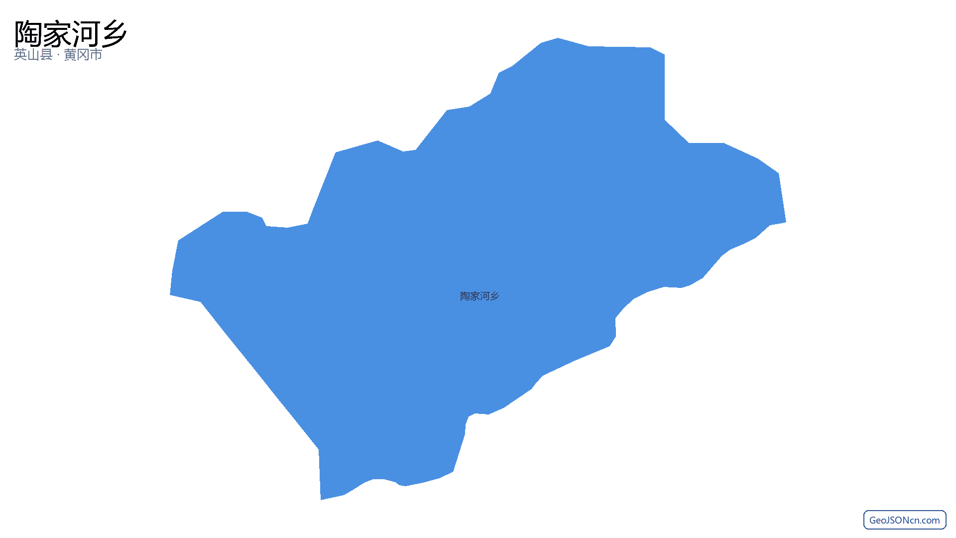 陶家河乡行政区划边界地图（英山县·黄冈市）,提供GeoJSON、SHP矢量边界数据下载及高清地图大图(PNG/JPG) - GeoJSONcn.com