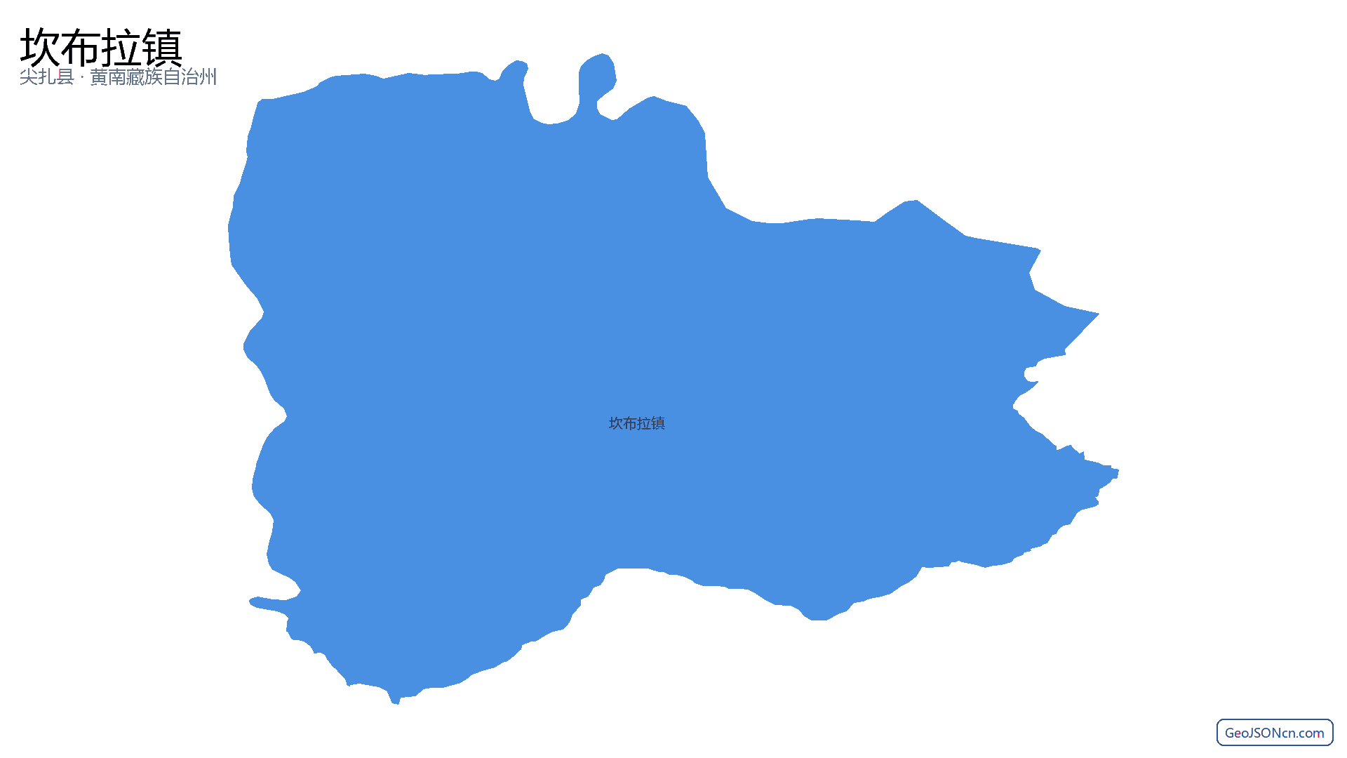 坎布拉镇行政区划边界地图(尖扎县·黄南藏族自治州),提供GeoJSON、SHP矢量边界数据下载及高清地图大图(PNG/JPG) - GeoJSONcn.com