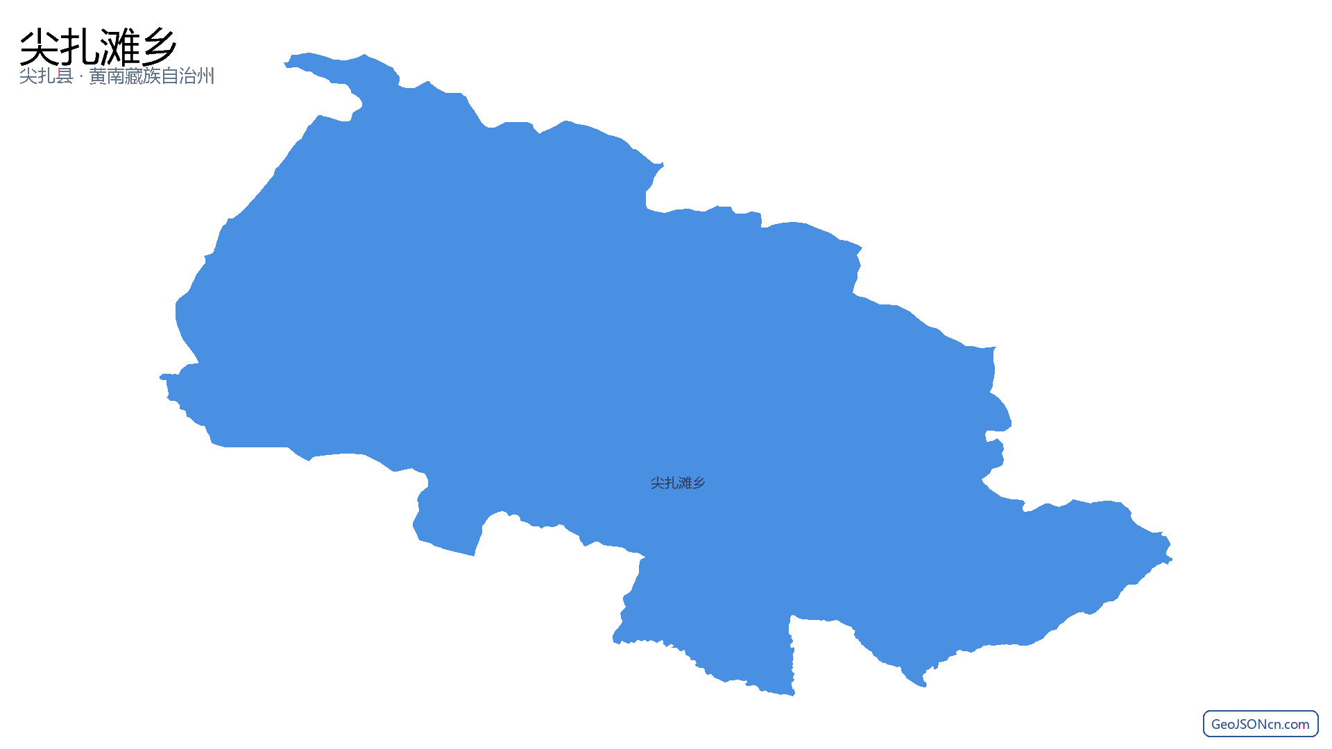尖扎滩乡行政区划边界地图（尖扎县·黄南藏族自治州）,提供GeoJSON、SHP矢量边界数据下载及高清地图大图(PNG/JPG) - GeoJSONcn.com