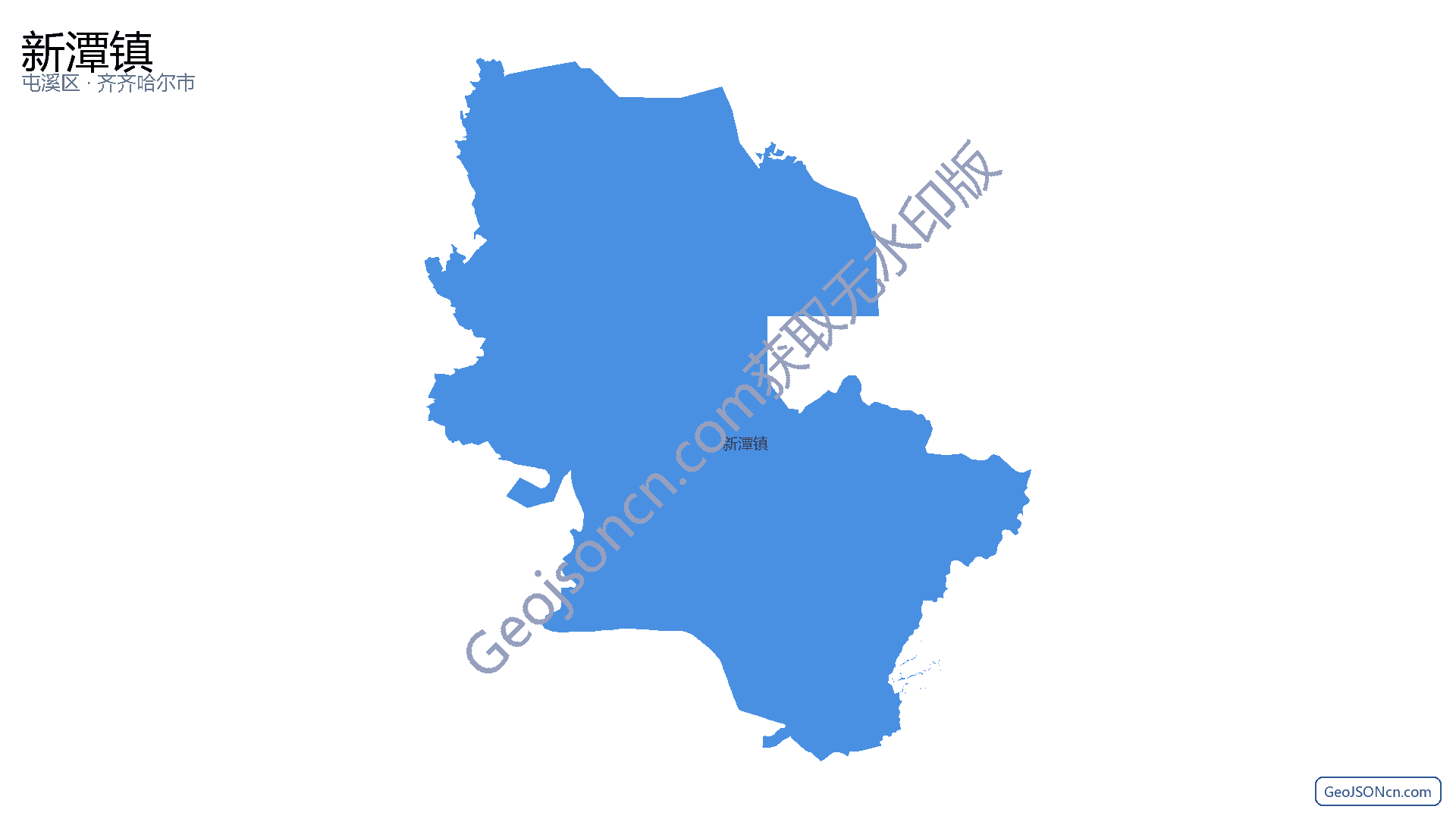 新潭镇行政区划边界地图（屯溪区·黄山市）,提供GeoJSON、SHP矢量边界数据下载及高清地图大图(PNG/JPG) - GeoJSONcn.com