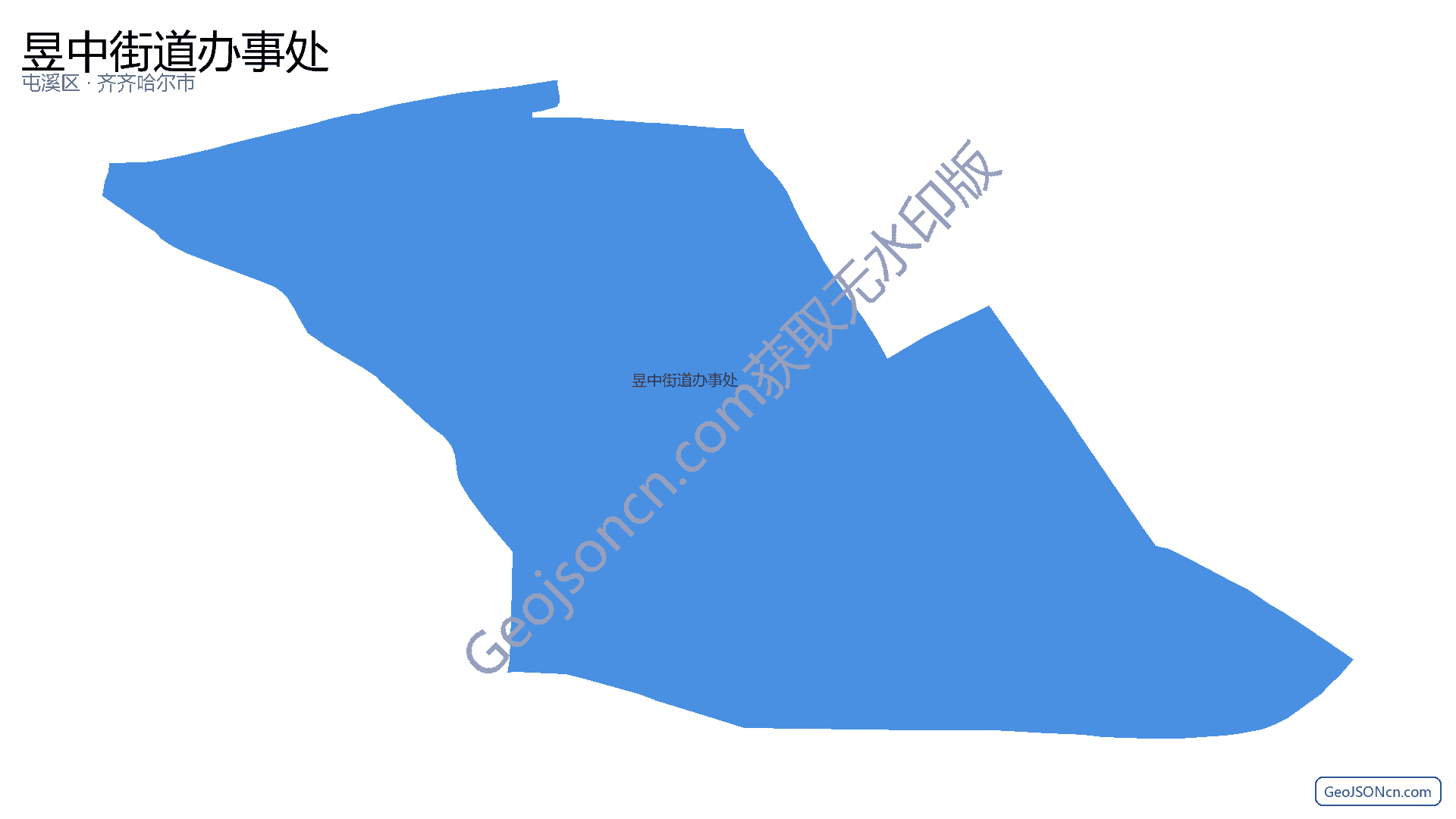昱中街道办事处行政区划边界地图（屯溪区·黄山市）,提供GeoJSON、SHP矢量边界数据下载及高清地图大图(PNG/JPG) - GeoJSONcn.com